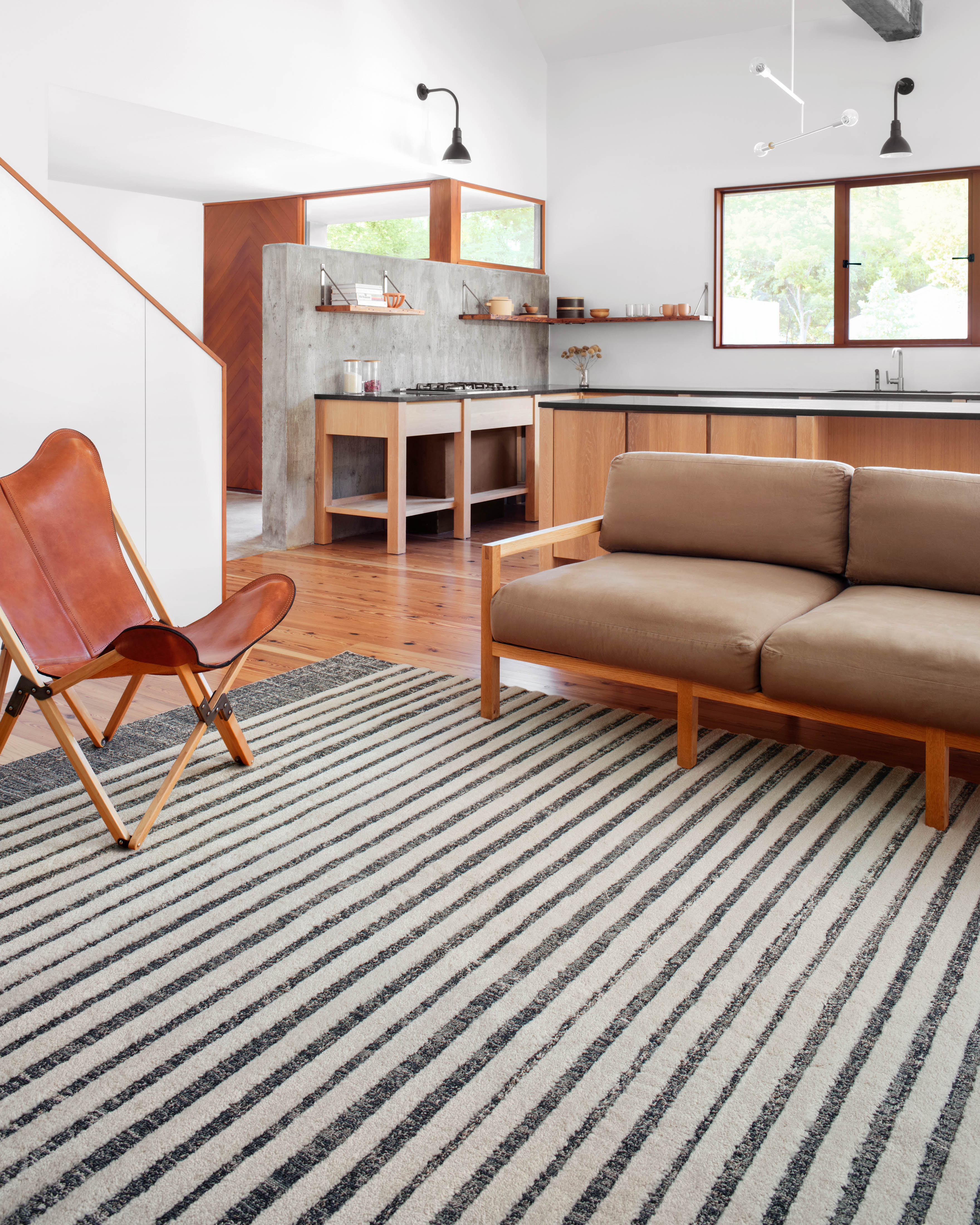 Loloi Hagen White / Ocean Rug RUGS - synthetic Loloi