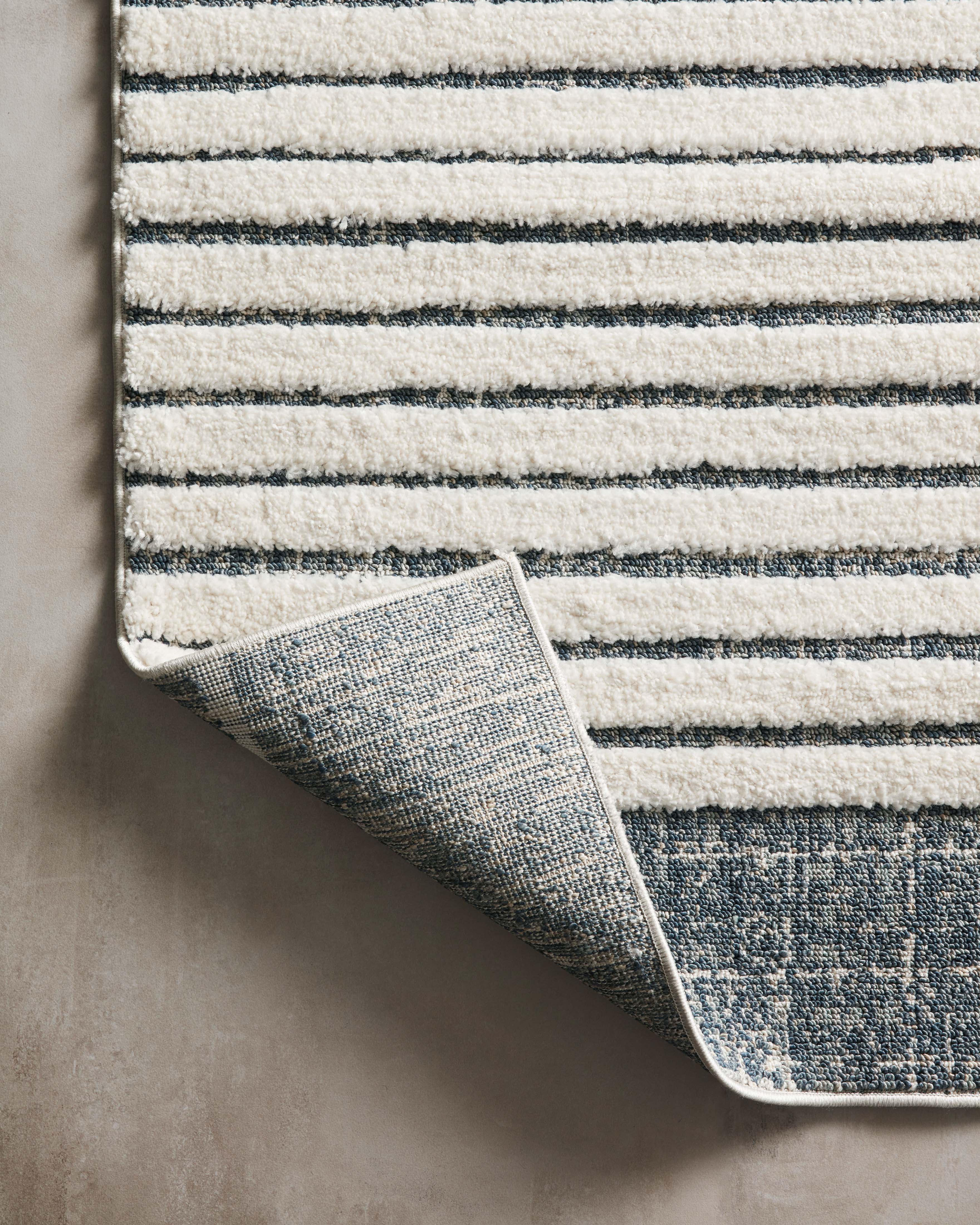 Loloi Hagen White / Ocean Rug RUGS - synthetic Loloi