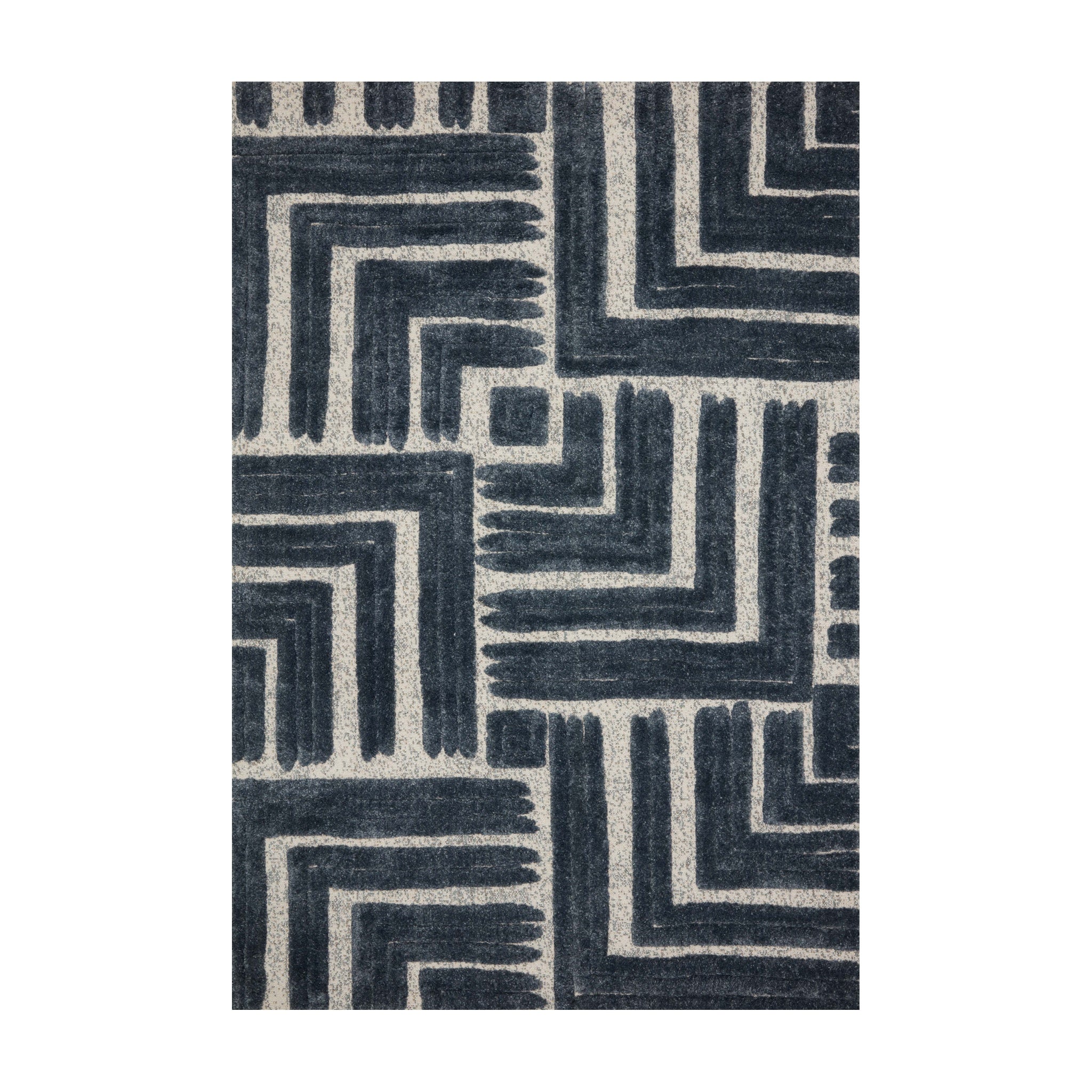 Loloi Hagen Blue / White Rug RUGS - synthetic Loloi 18" x 18"