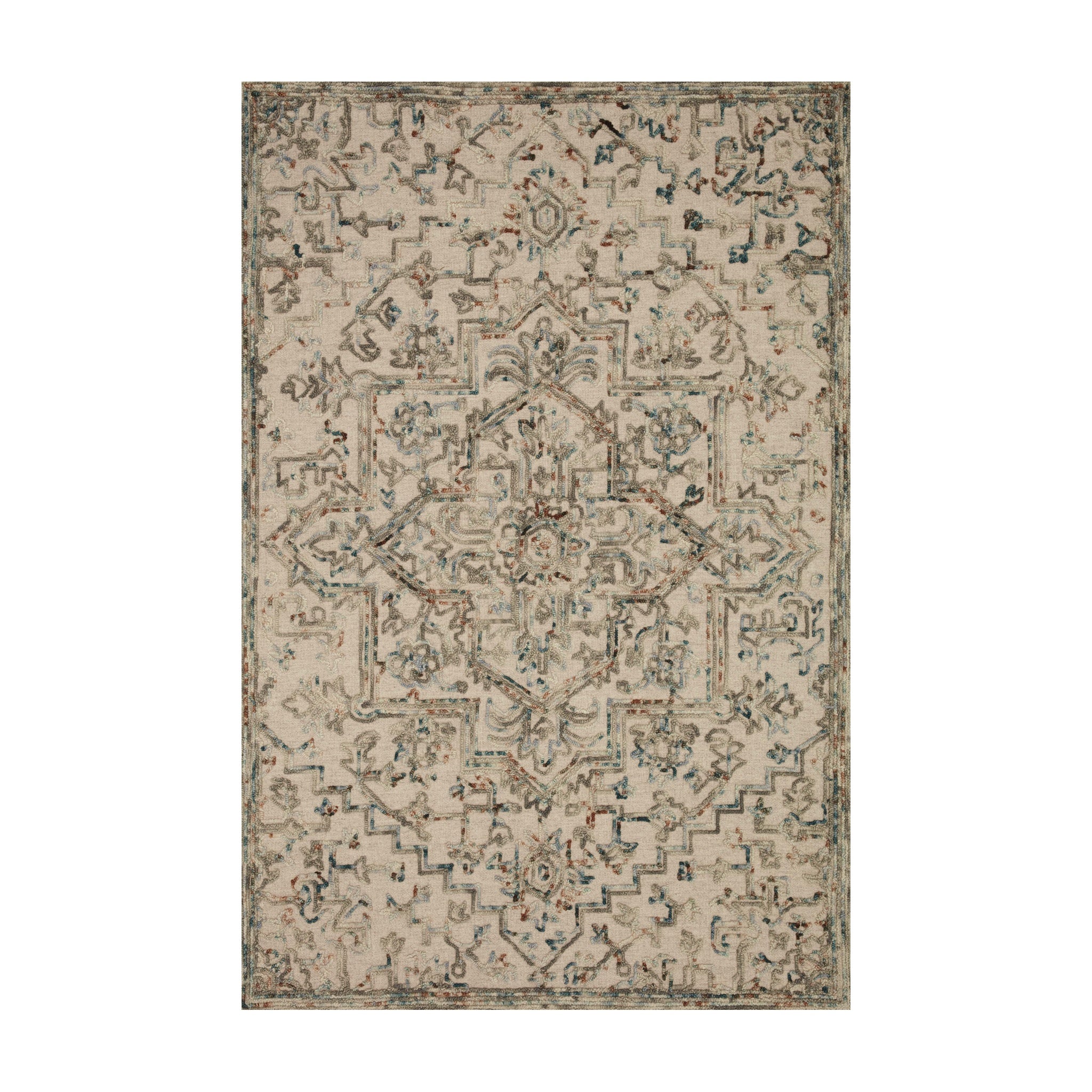 Loloi Halle Grey / Ocean Rug RUGS - wool Loloi 18" x 18"