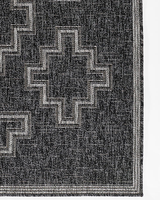Harbor Black Trellis Outdoor Rug 5-Rugs - indoor/outdoor Momeni