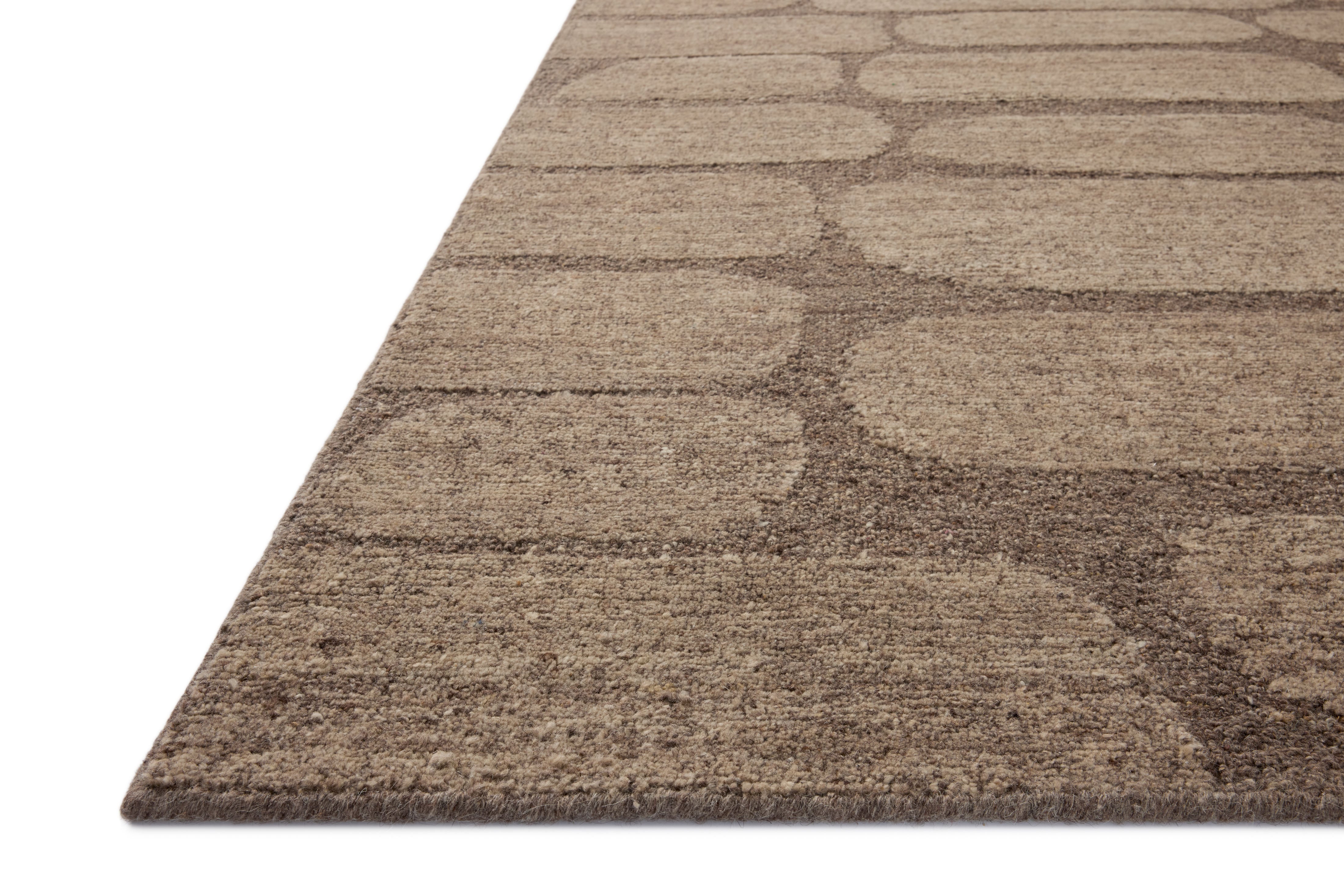 Loloi Hartley Brown / Taupe Rug, 18" x 18" Sample – view 2