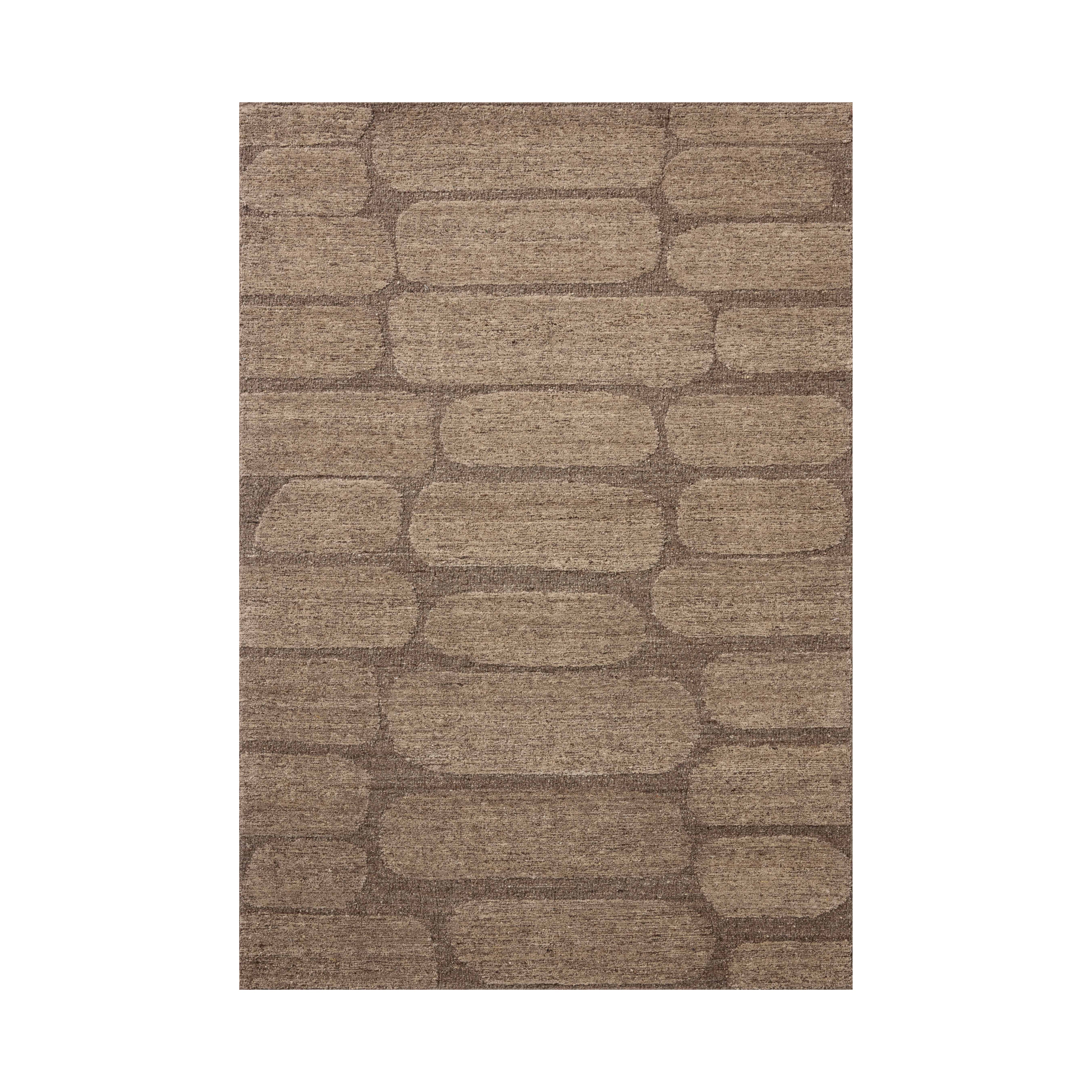Loloi Hartley Brown / Taupe Rug, 18" x 18" Sample