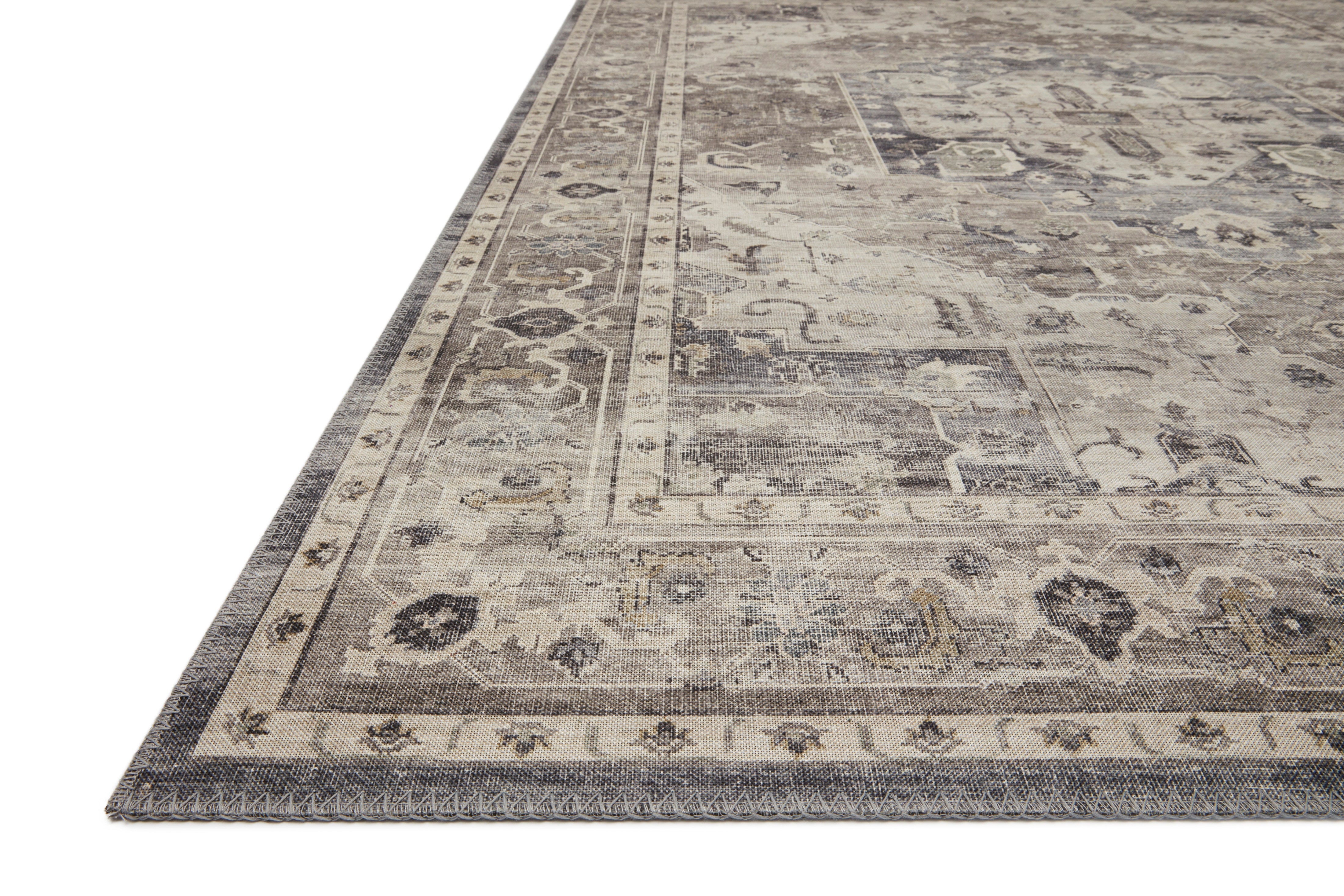 Loloi Hathaway Steel / Ivory Rug 1-RUGS - patterned Loloi