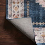 Loloi Heidi Denim / Blush Rug 1-RUGS-patterned Loloi