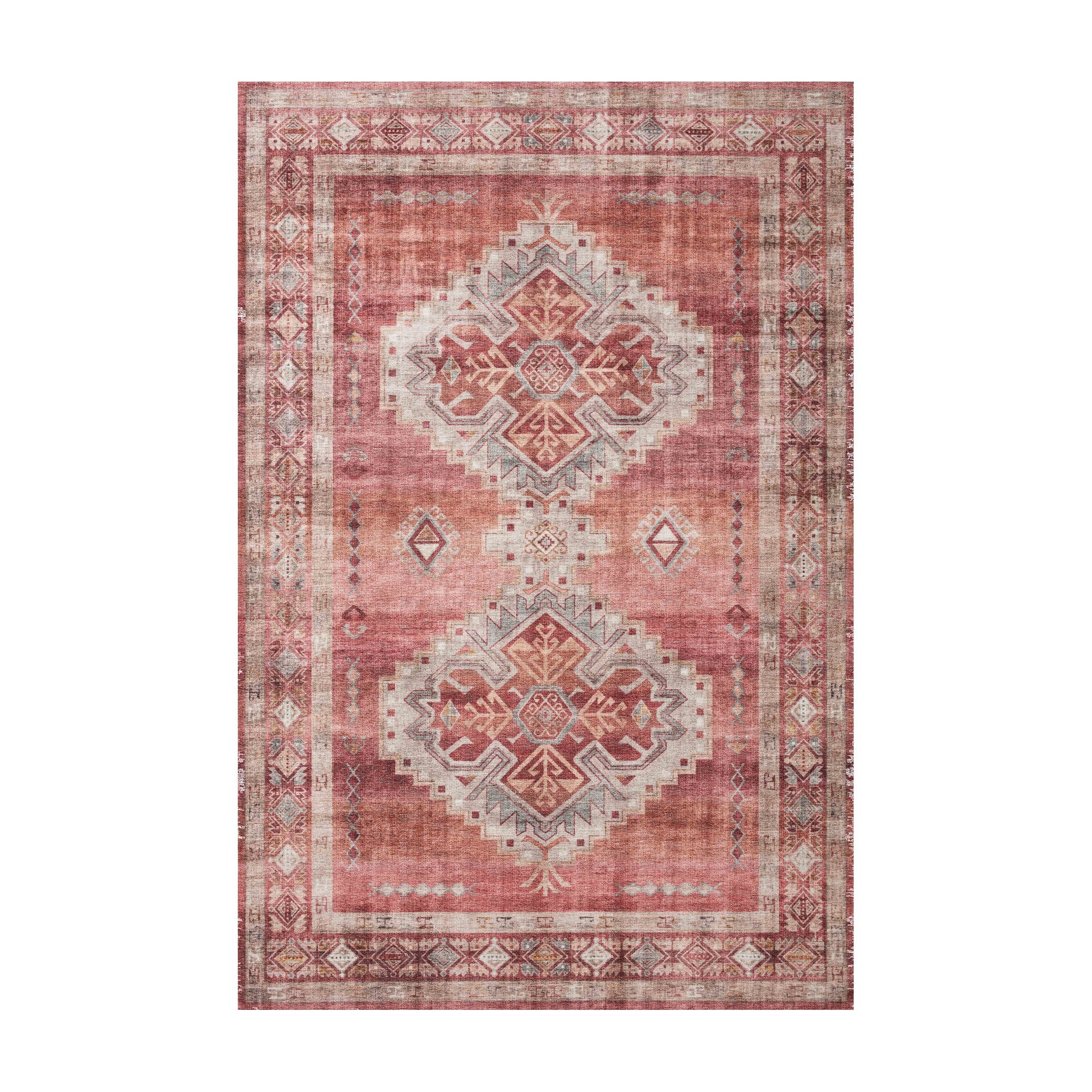 Loloi Heidi Sunset / Natural Rug RUGS - synthetic Loloi 18" x 18"
