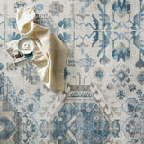 Loloi Heidi Ivory / Ocean Rug 1-RUGS-patterned Loloi