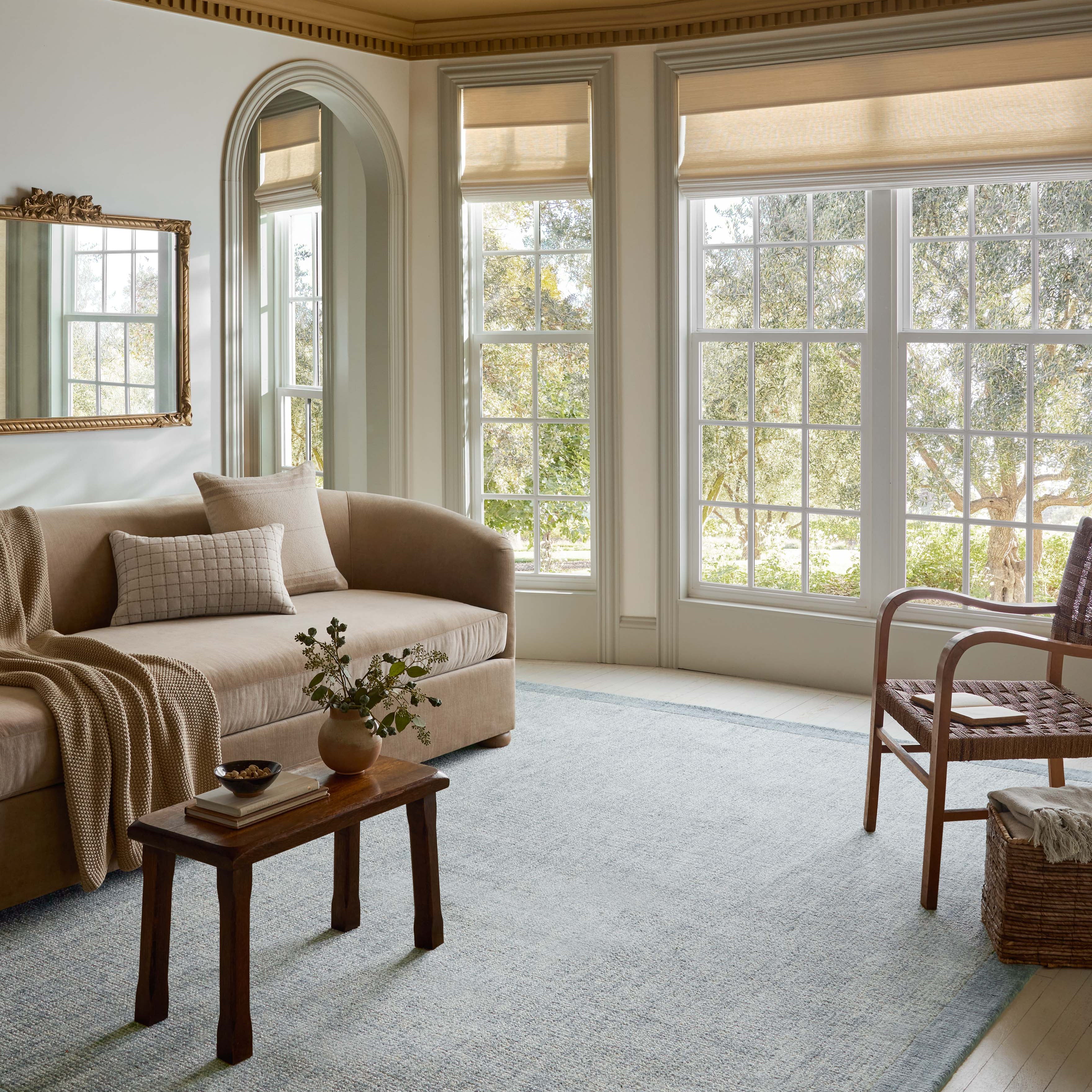 Magnolia Home by Joanna Gaines x Loloi Henley Ivory / Blue Rug RUGS - wool Loloi