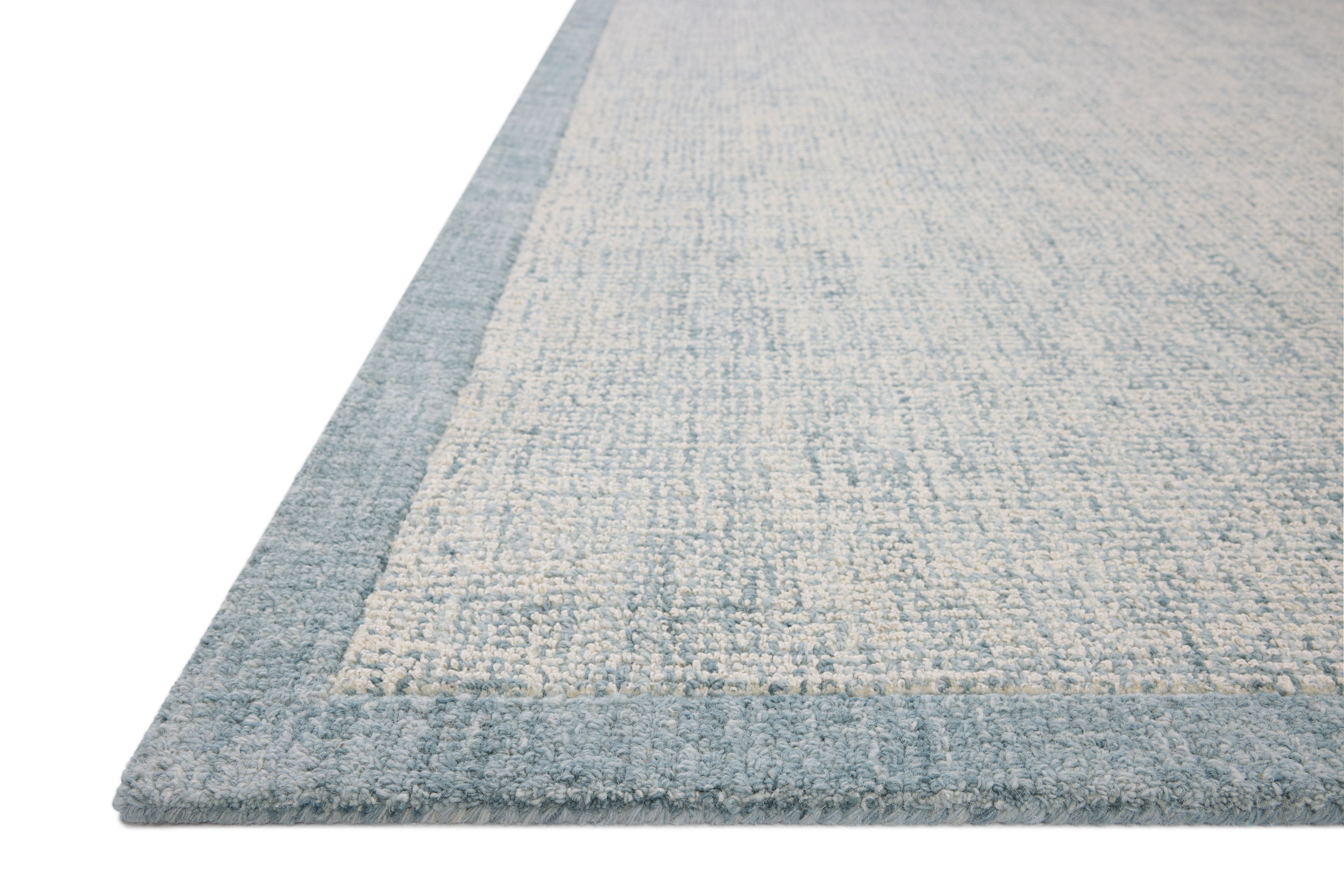 Magnolia Home by Joanna Gaines x Loloi Henley Ivory / Blue Rug RUGS - wool Loloi 18" x 18" sample
