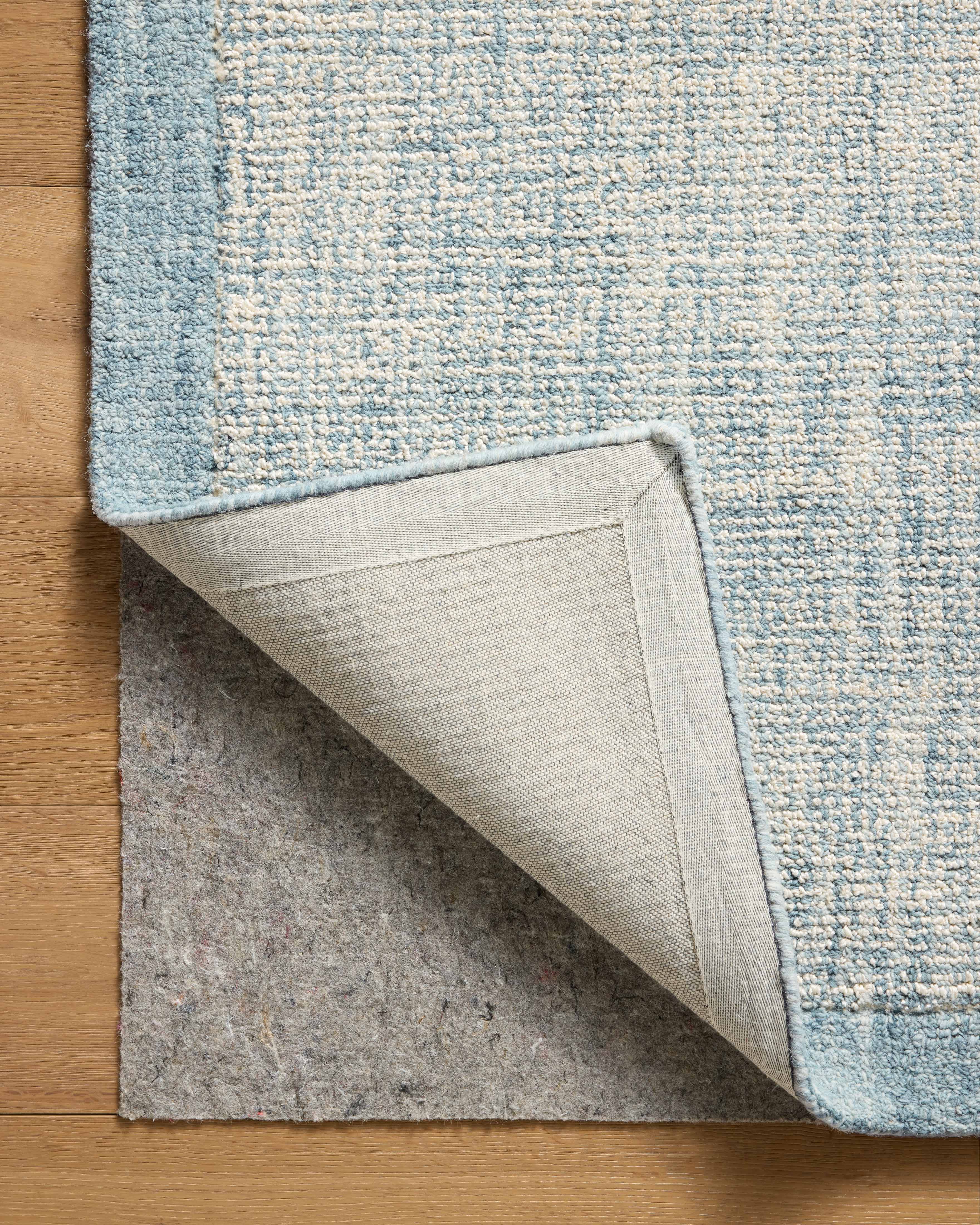 Magnolia Home by Joanna Gaines x Loloi Henley Ivory / Blue Rug RUGS - wool Loloi 18" x 18" sample