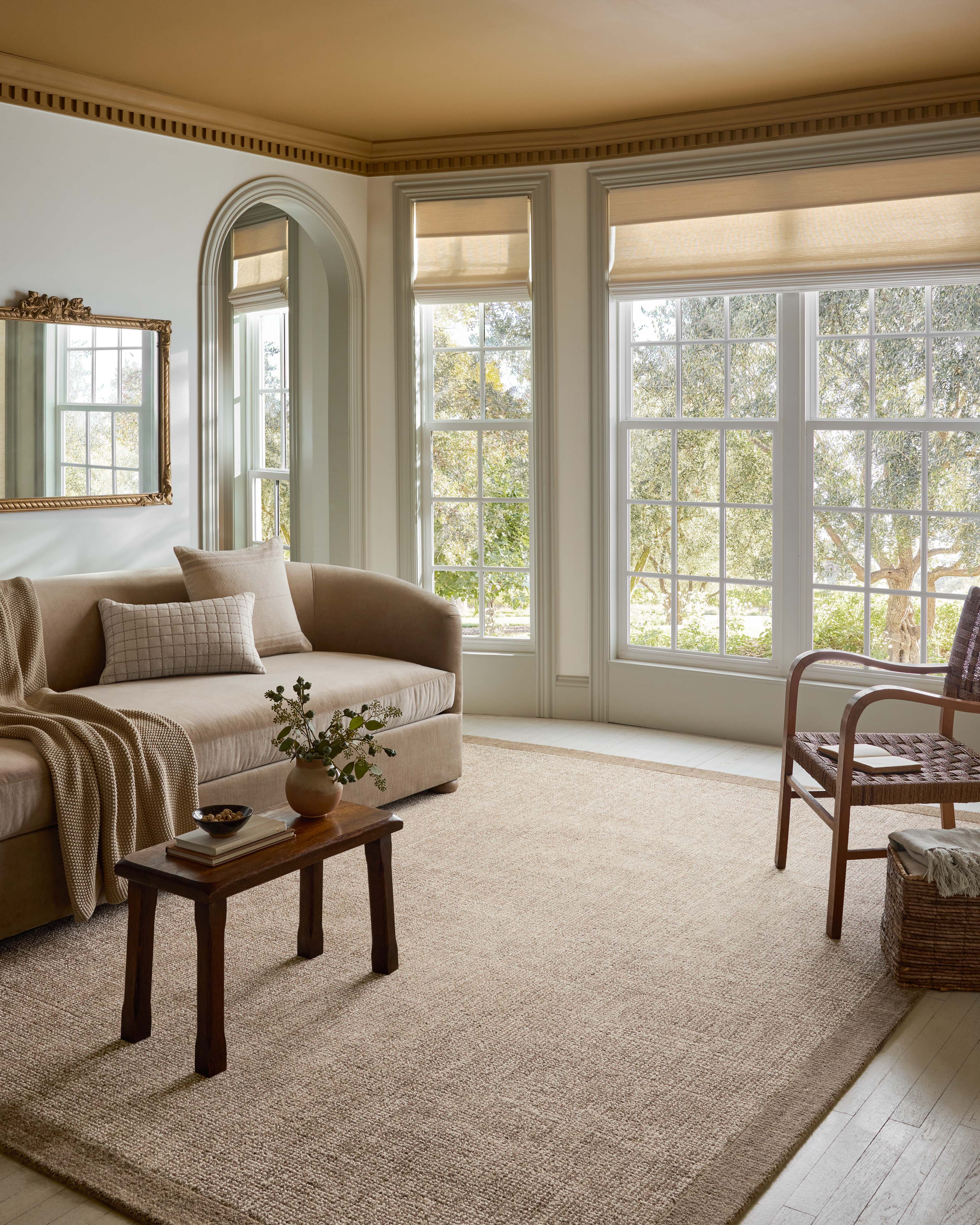 Magnolia Home by Joanna Gaines x Loloi Henley Ivory / Brown Rug RUGS - wool Loloi 18" x 18" sample