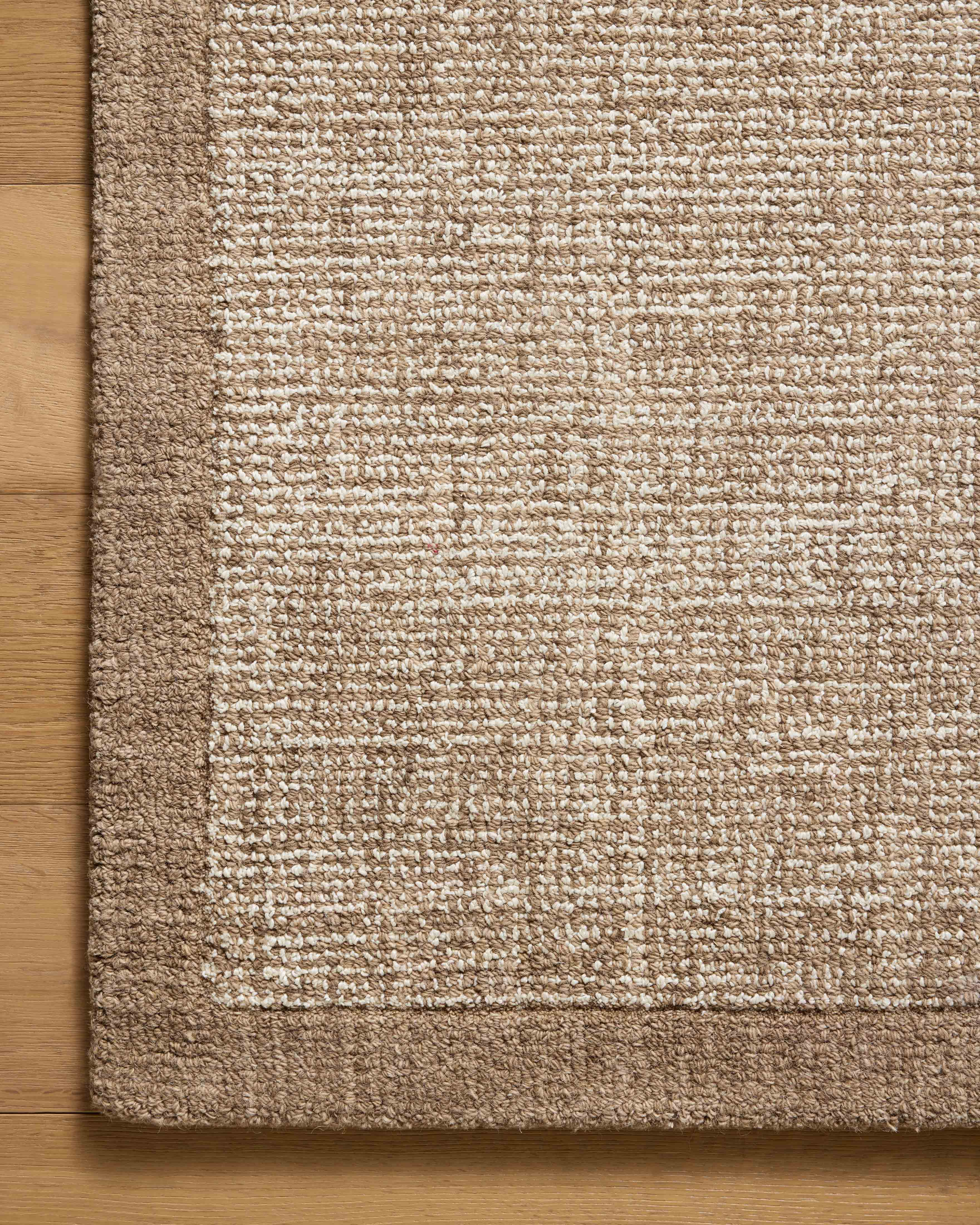 Magnolia Home by Joanna Gaines x Loloi Henley Ivory / Brown Rug RUGS - wool Loloi 18" x 18" sample