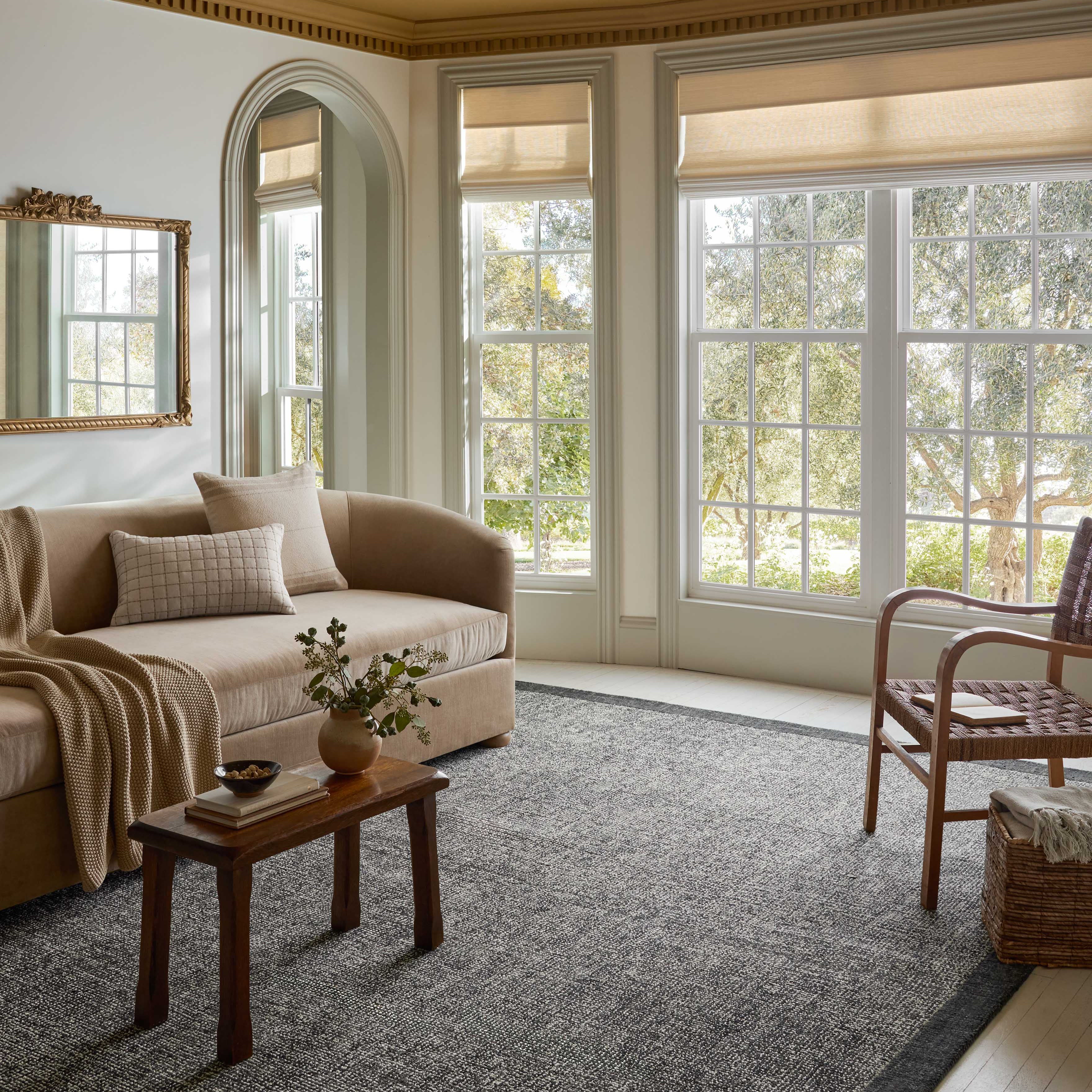 Magnolia Home by Joanna Gaines x Loloi Henley Ivory / Charcoal Rug RUGS - wool Loloi