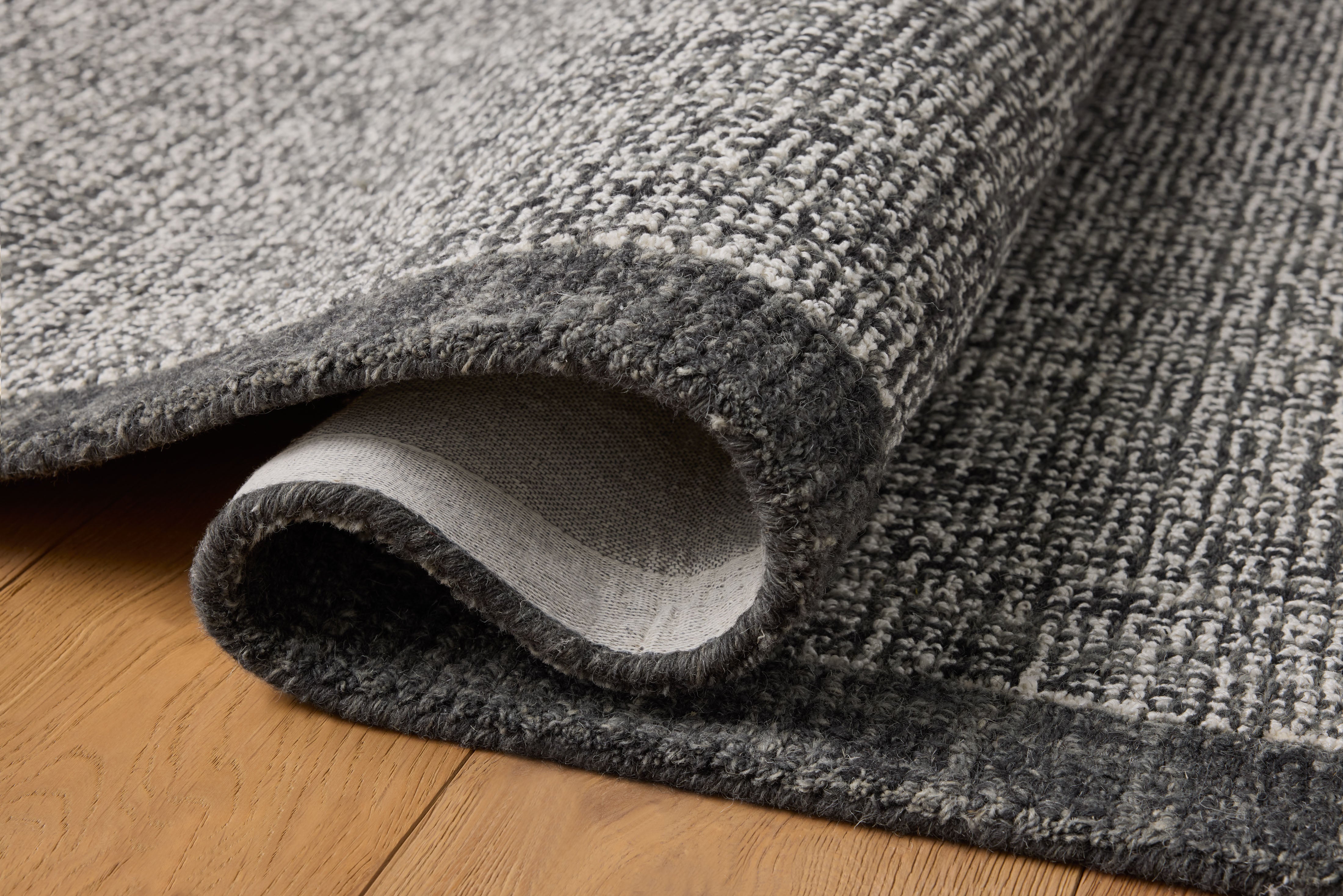 Magnolia Home by Joanna Gaines x Loloi Henley Ivory / Charcoal Rug, IN STORE Henley Ivory / Charcoal Rug IN STORE rugs 18" x – view 4