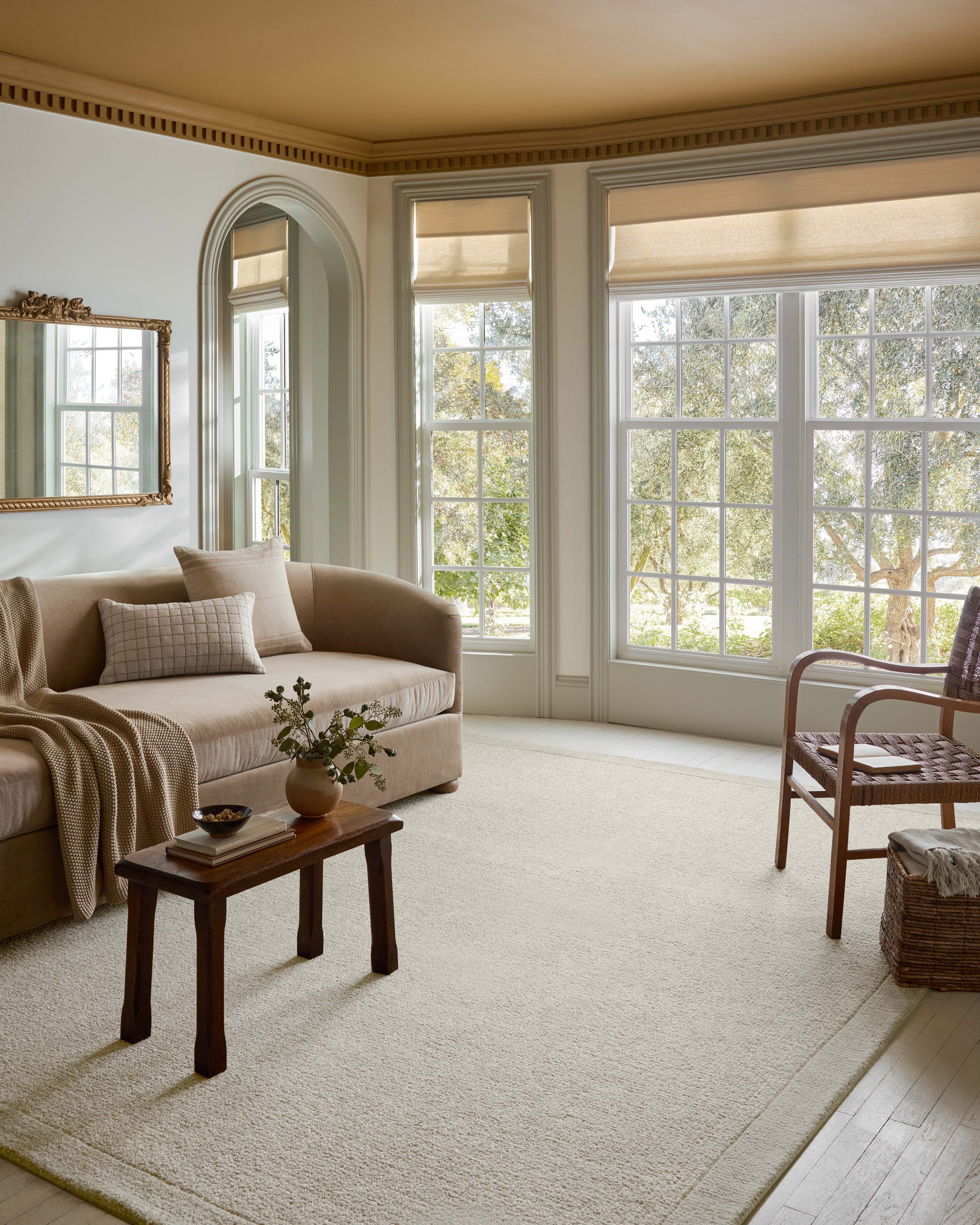 Magnolia Home by Joanna Gaines x Loloi Henley Ivory / Silver Rug RUGS - wool Loloi 18" x 18" sample