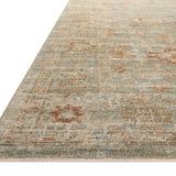 Loloi Heritage Aqua / Terracotta Rug 0-RUGS-patterned Loloi