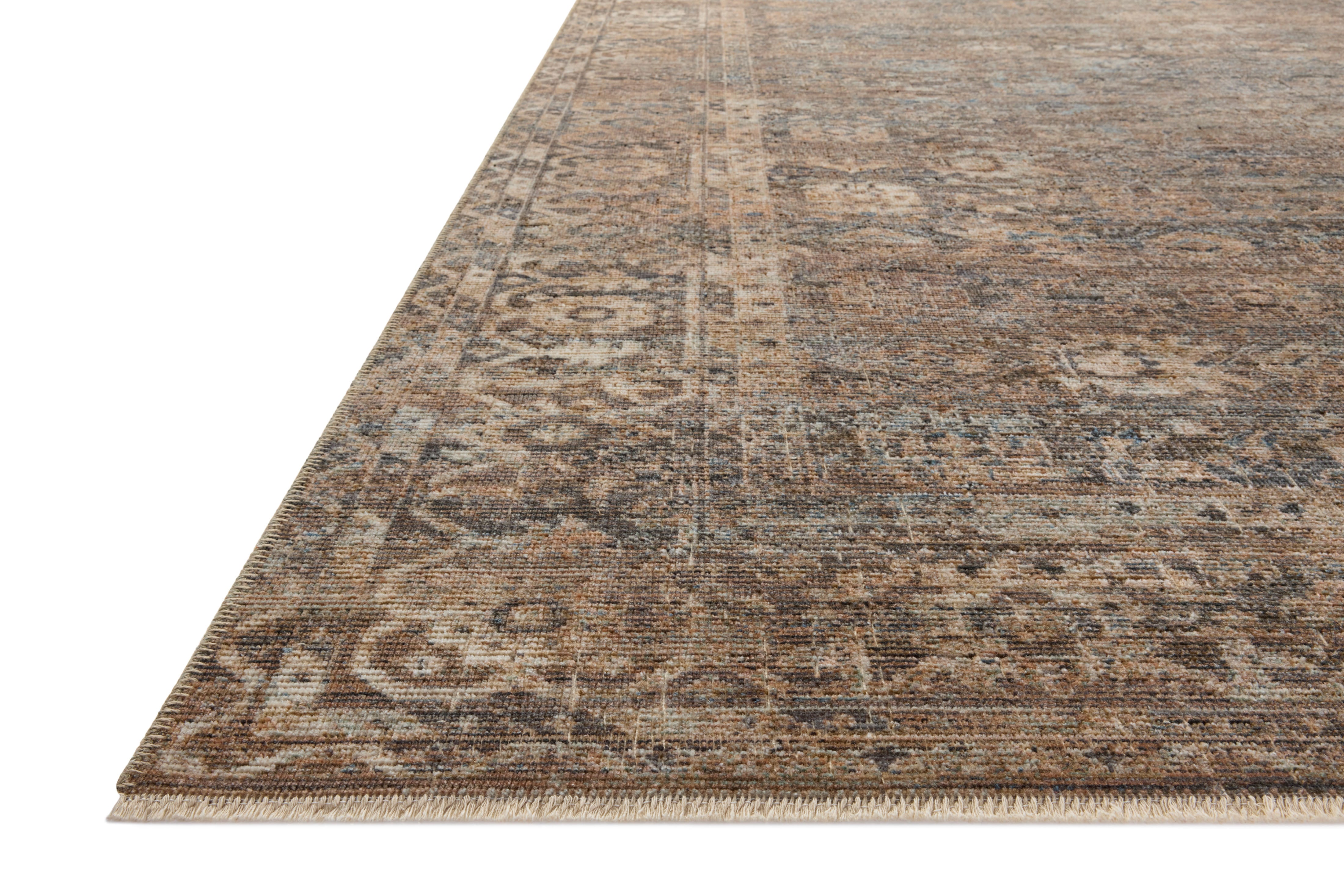 Loloi Heritage Mocha / Denim Rug 0-RUGS-patterned Loloi