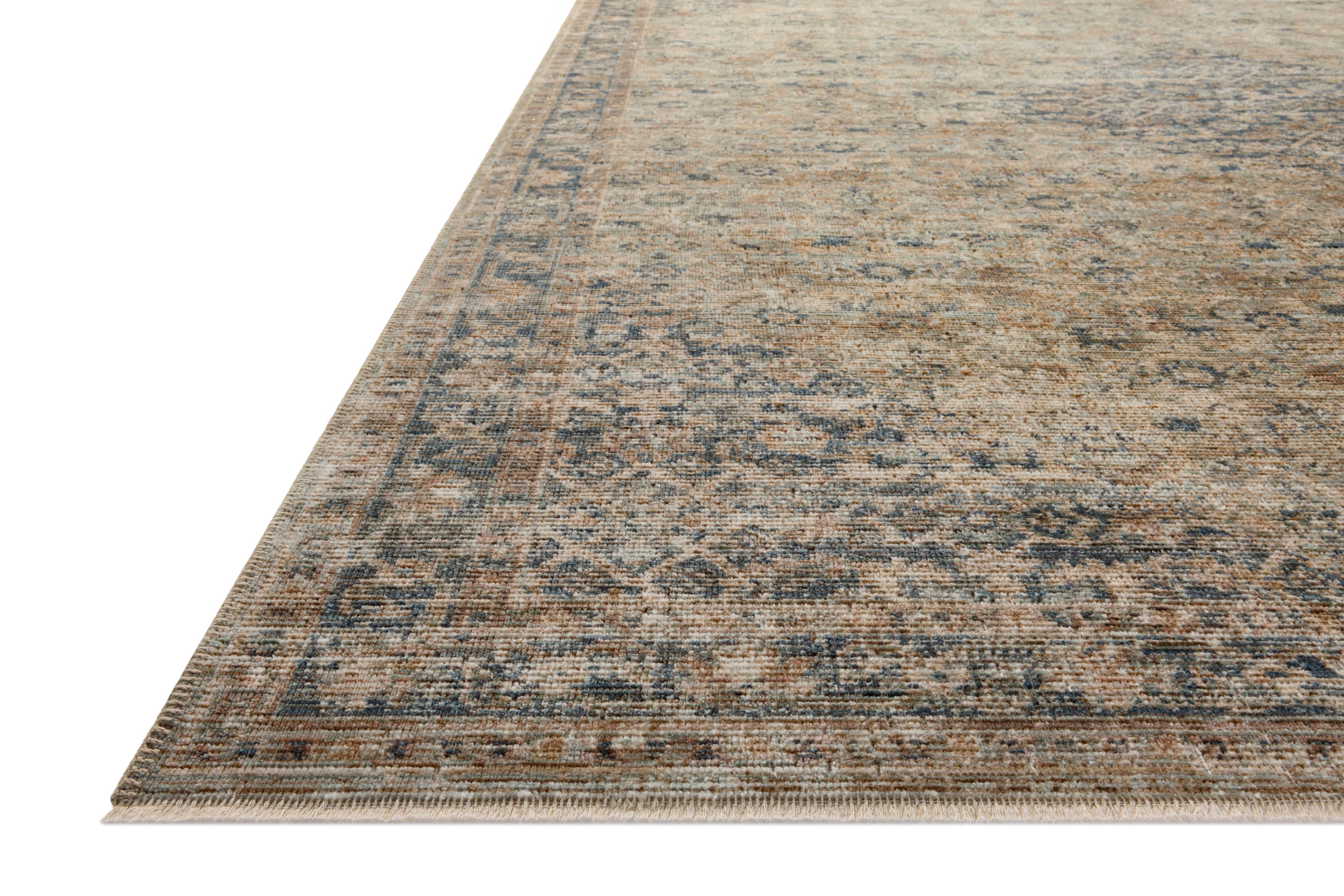 Loloi Heritage Sage / Navy Runner Rug RUGS - wool Loloi