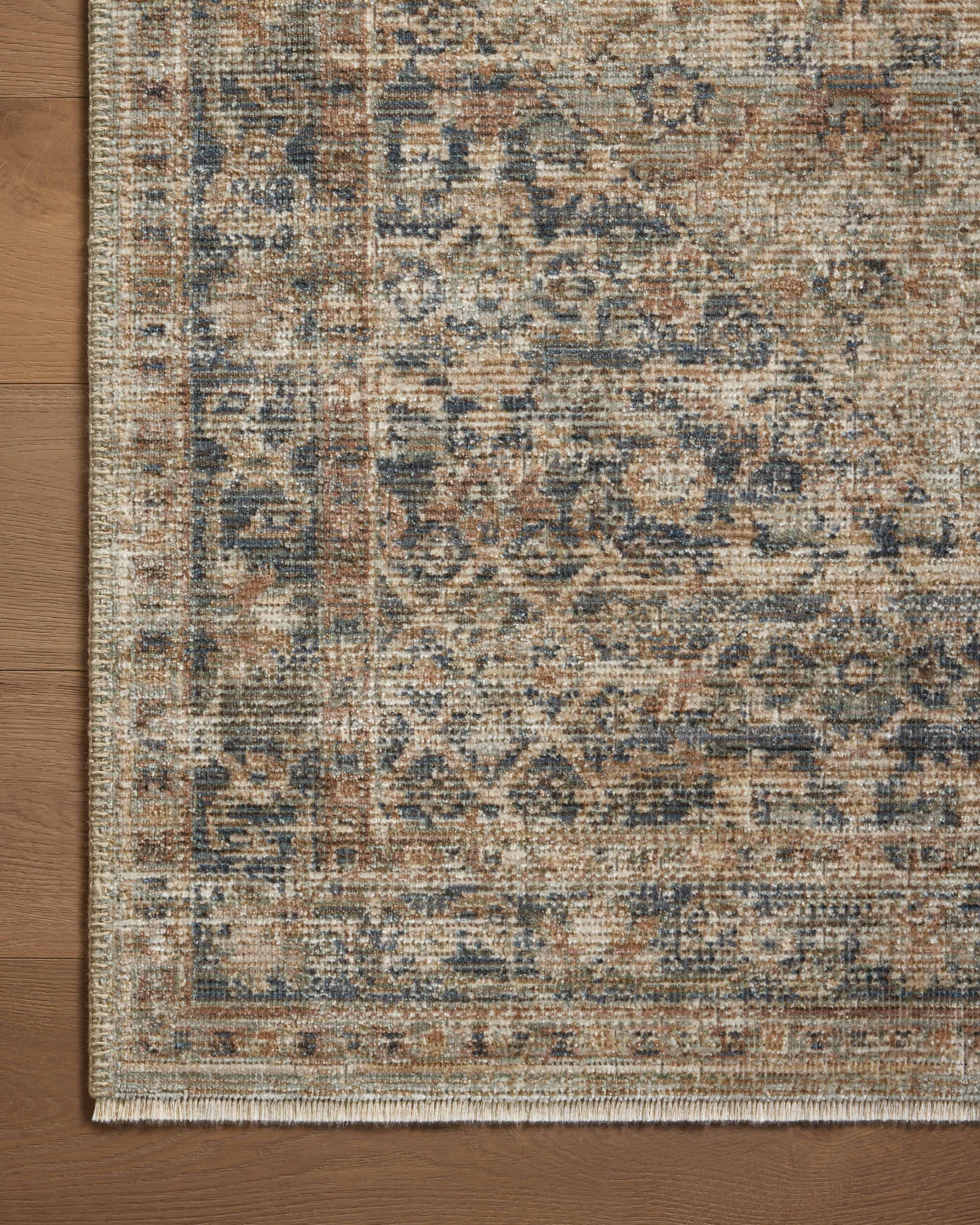 Loloi Heritage Sage / Navy Square Rug RUGS - wool Loloi