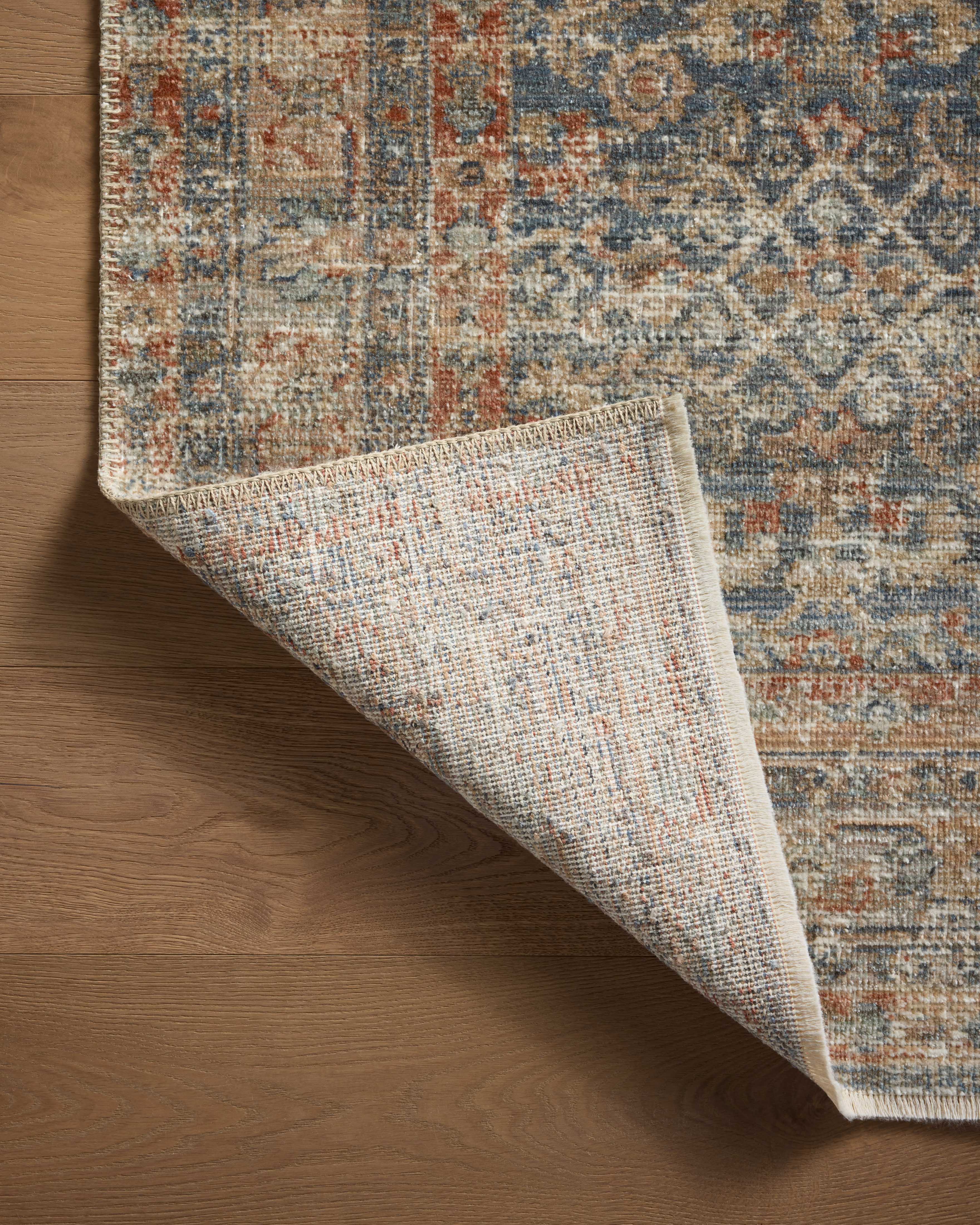 Loloi Heritage Blue / Rust Square Rug RUGS - wool Loloi