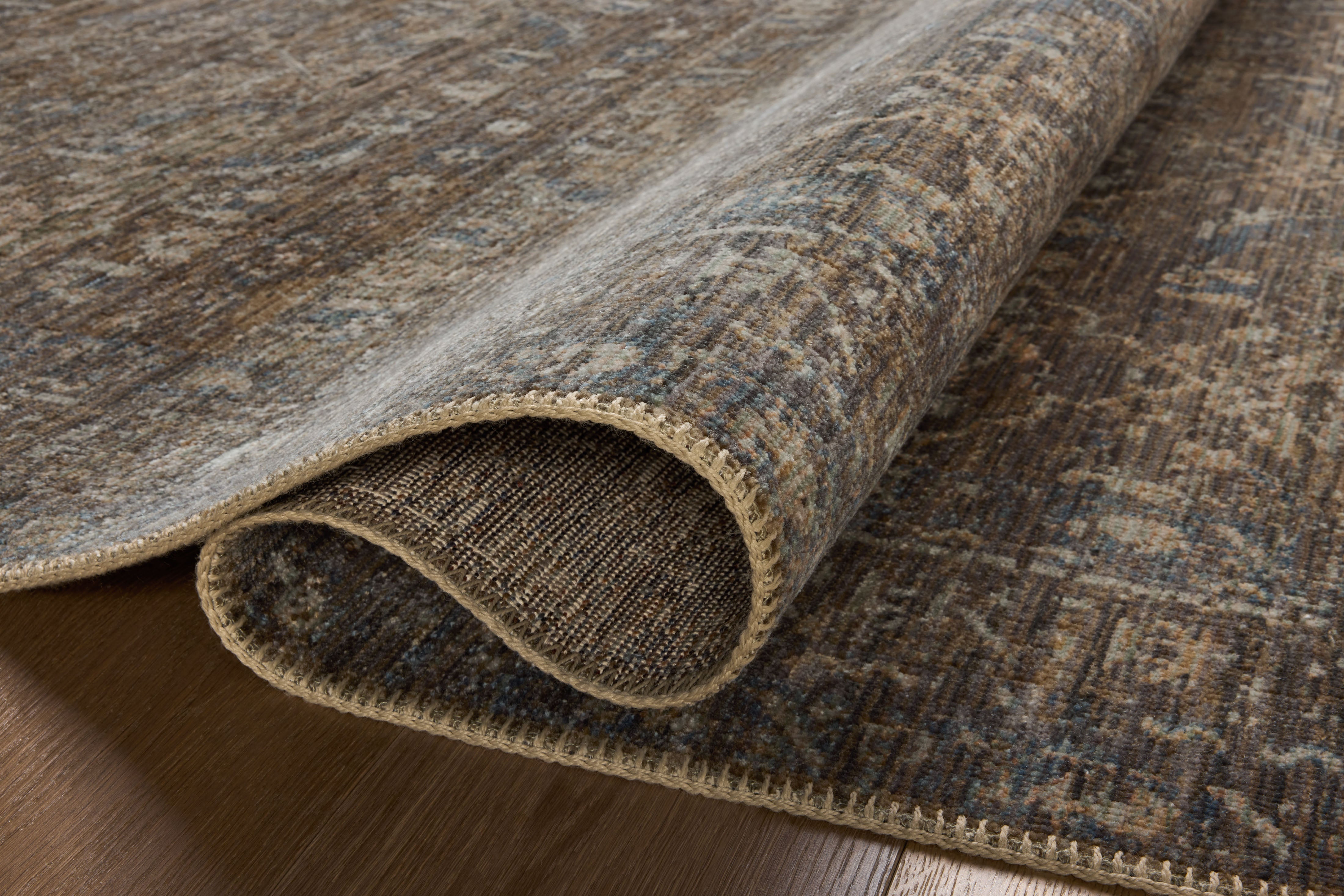 Loloi Heritage Lagoon / Tobacco Square Rug RUGS - wool Loloi
