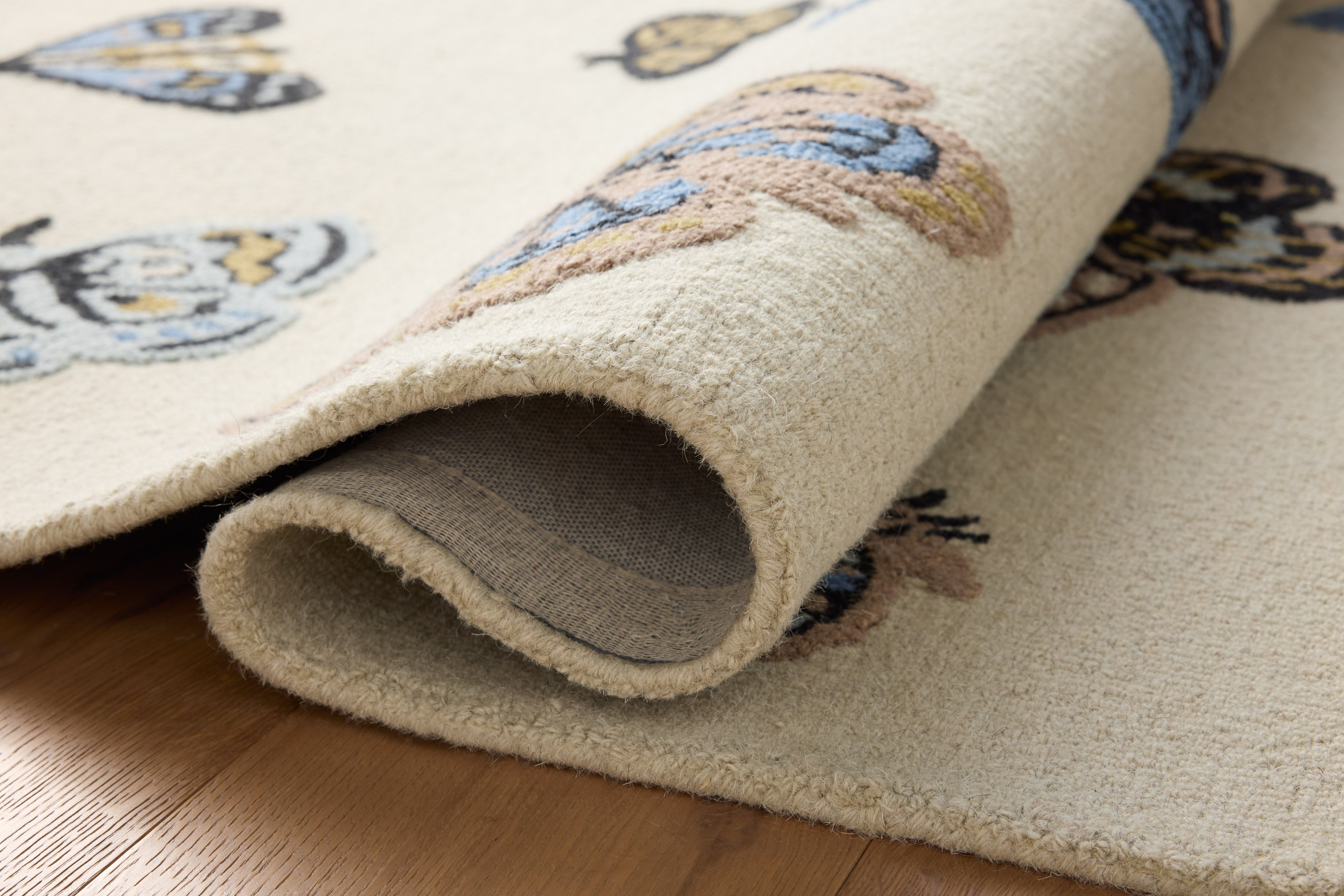 Rifle Paper Co. x Loloi Highgrove Cream Rug No.1 RUGS - wool Loloi 18" x 18" sample