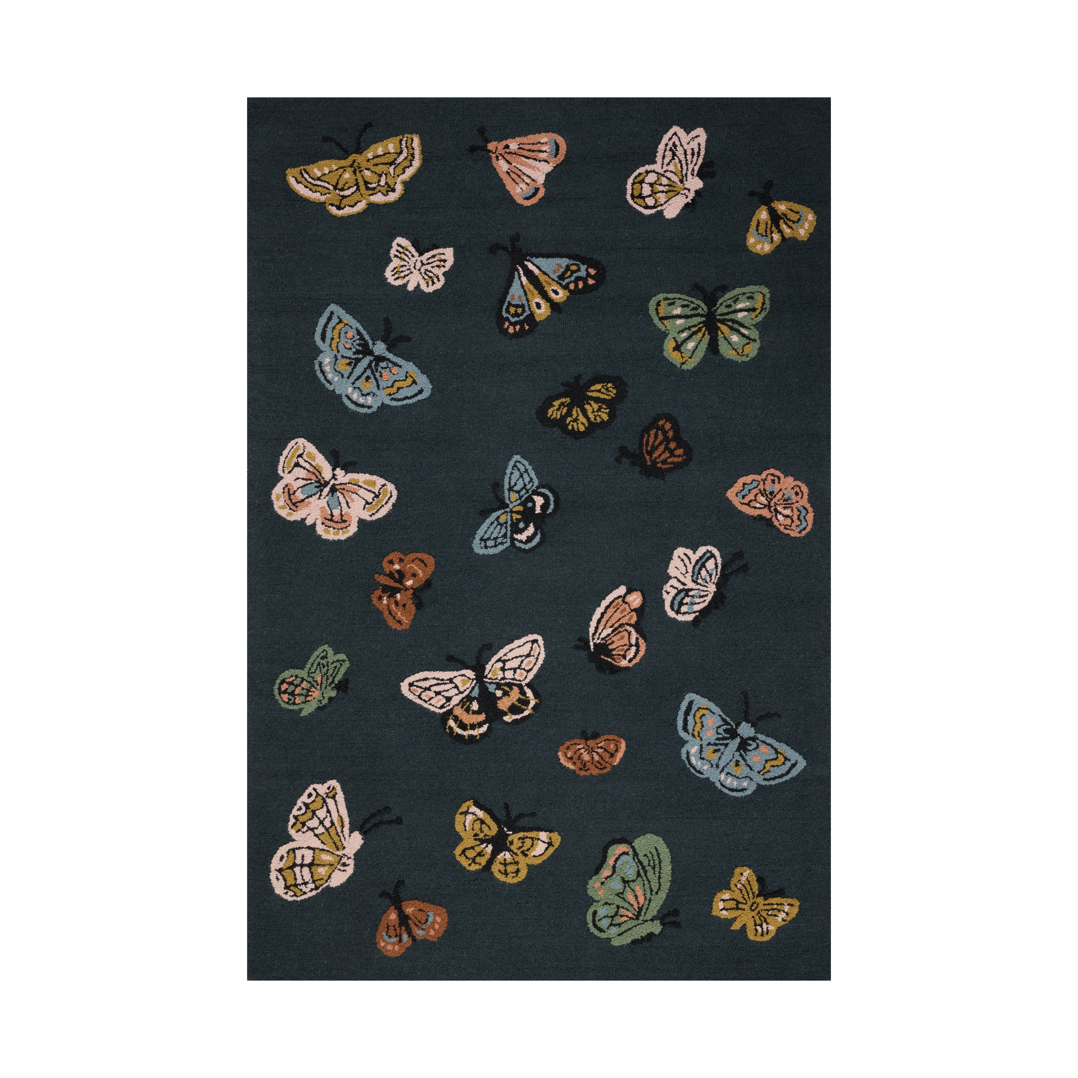 Rifle Paper Co. x Loloi Highgrove Teal Rug, 18" x 18" Sample