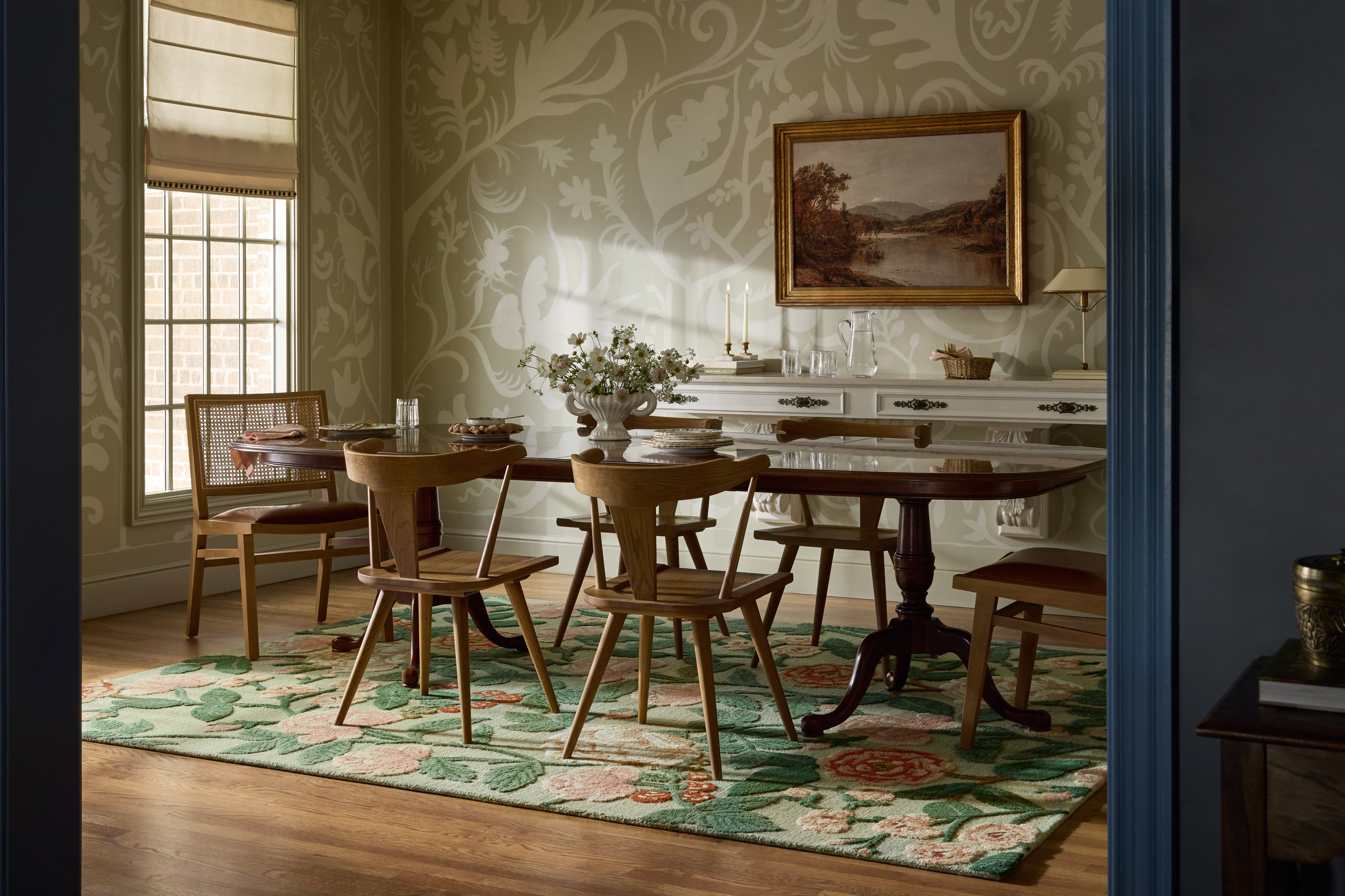 Rifle Paper Co. x Loloi Highgrove Mint Rug RUGS - wool Loloi 18" x 18" sample