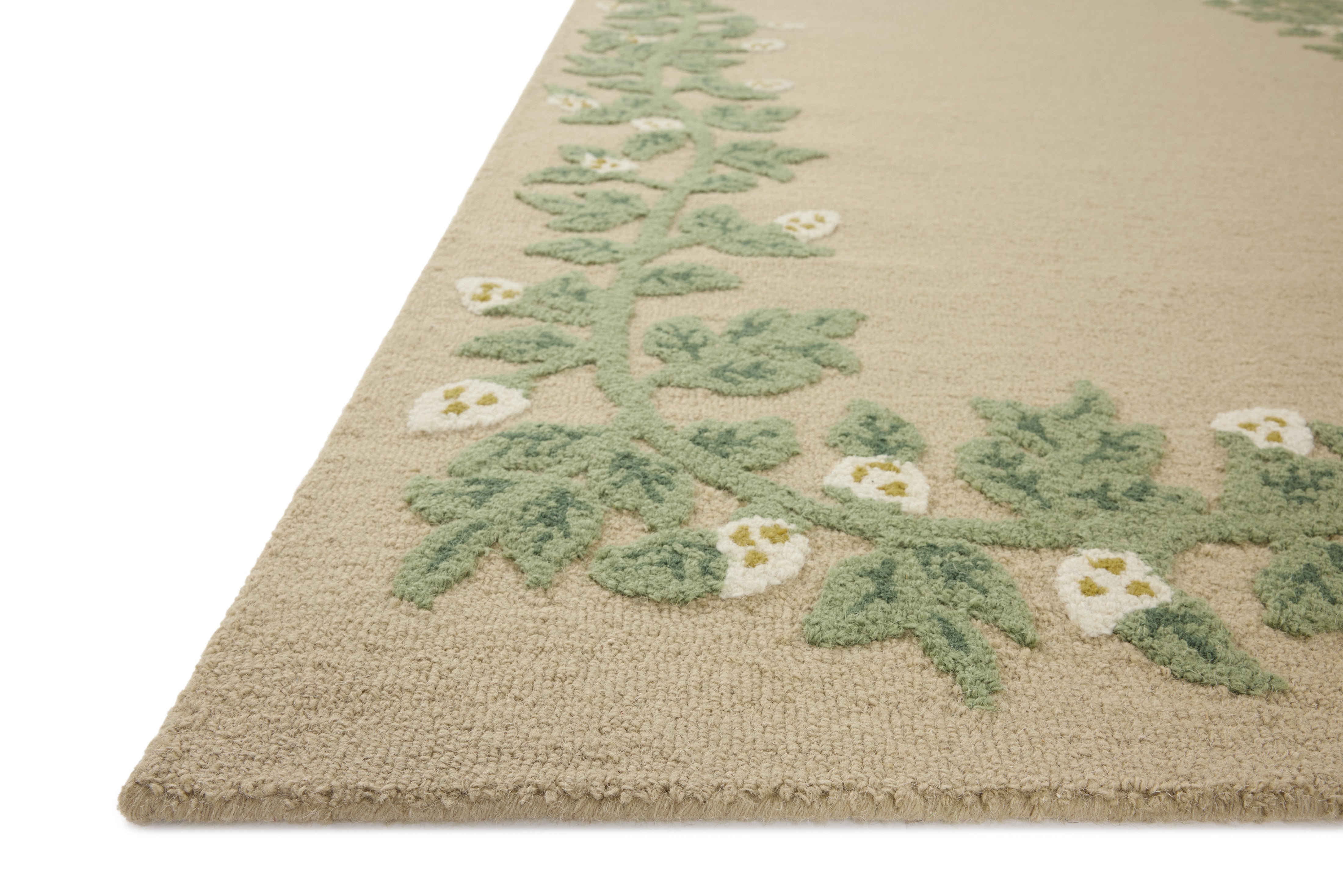 Rifle Paper Co. x Loloi Highgrove Cream Rug No.1 RUGS - wool Loloi 18" x 18" sample