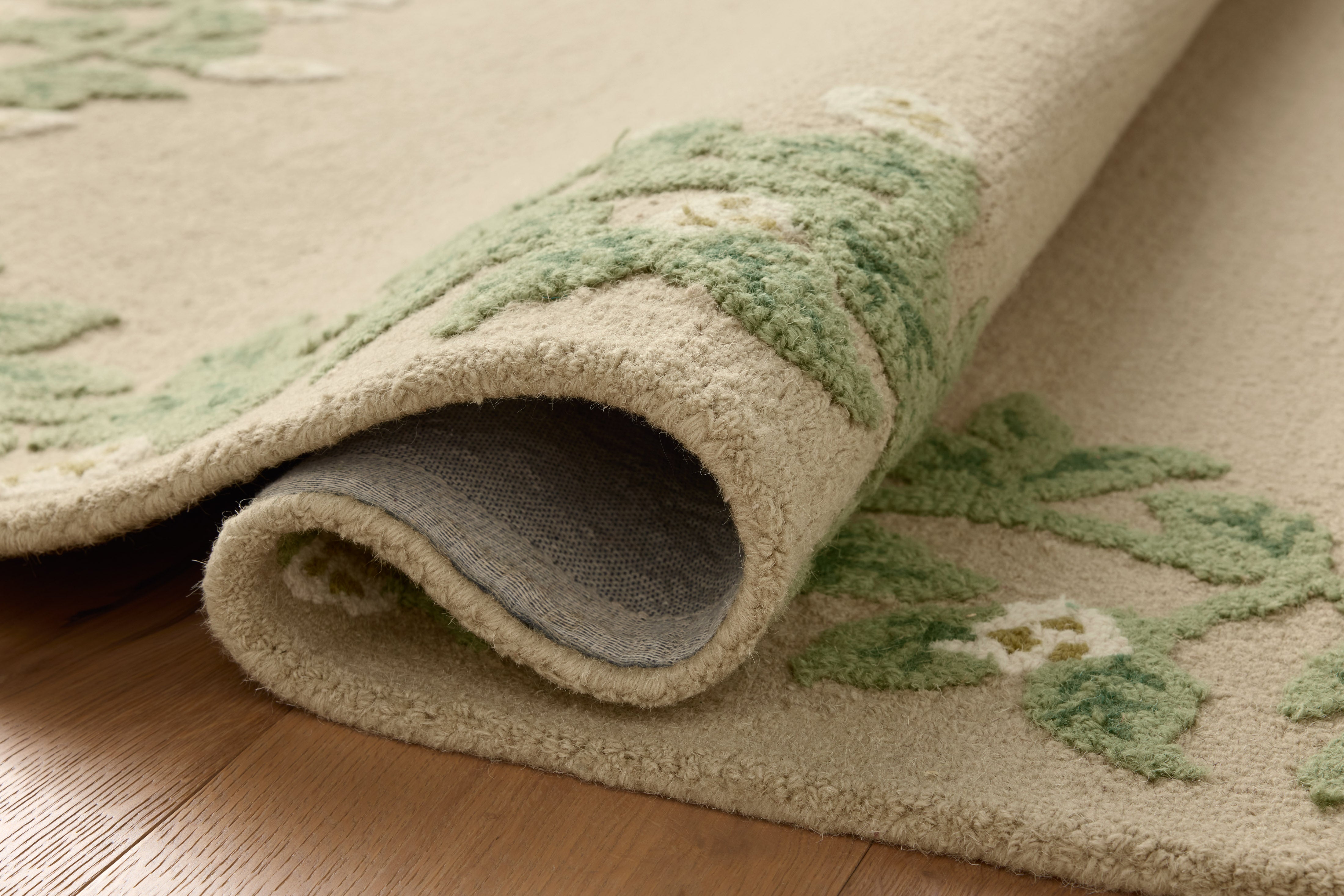 Rifle Paper Co. x Loloi Highgrove Cream Rug No.1 RUGS - wool Loloi 18" x 18" sample