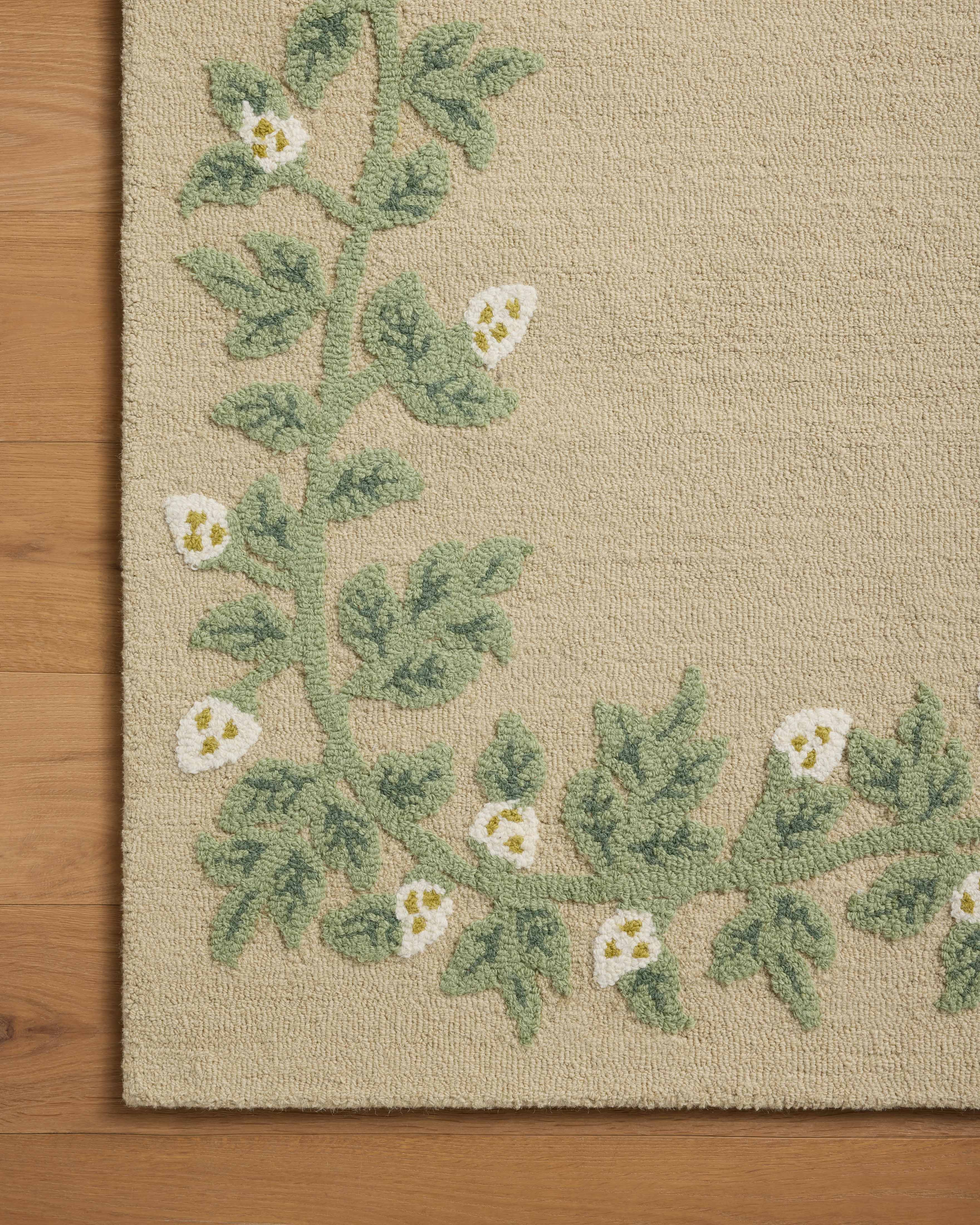 Rifle Paper Co. x Loloi Highgrove Cream Rug No.1 RUGS - wool Loloi 18" x 18" sample