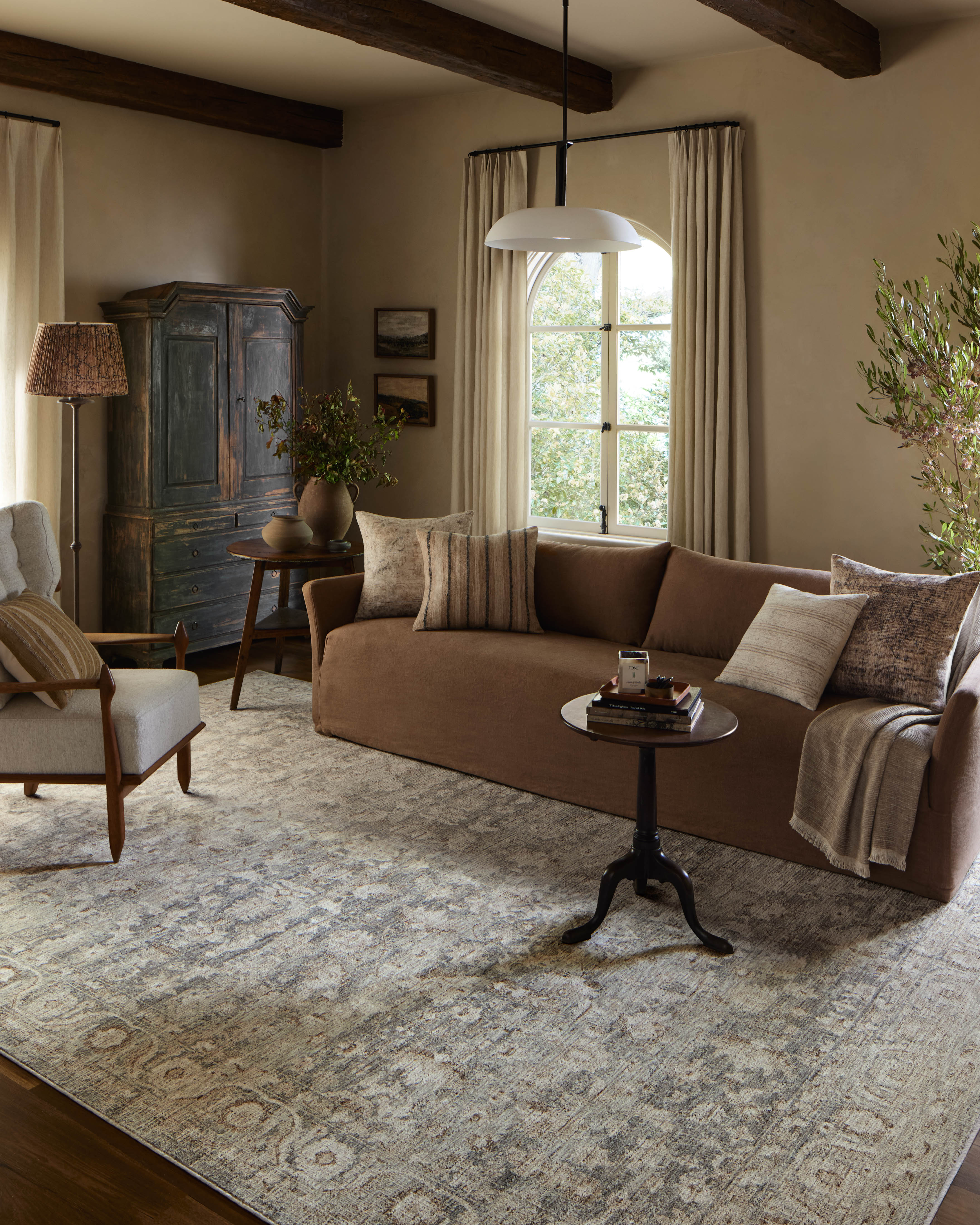 Amber Lewis x Loloi Honora Slate / Beige Rug 0-patterned rugs Loloi