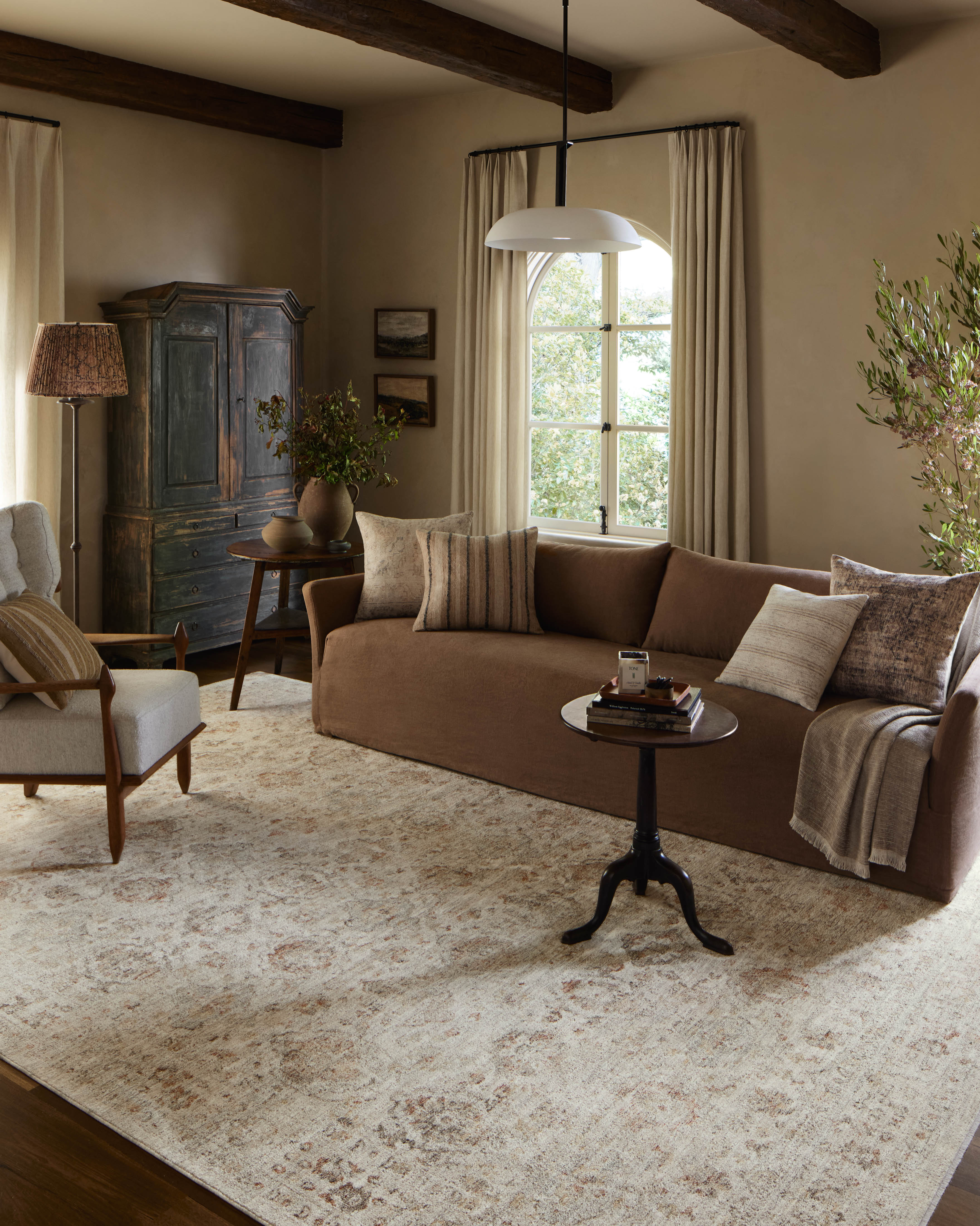 Amber Lewis x Loloi Honora Beige / Spice Rug 0-patterned rugs Loloi