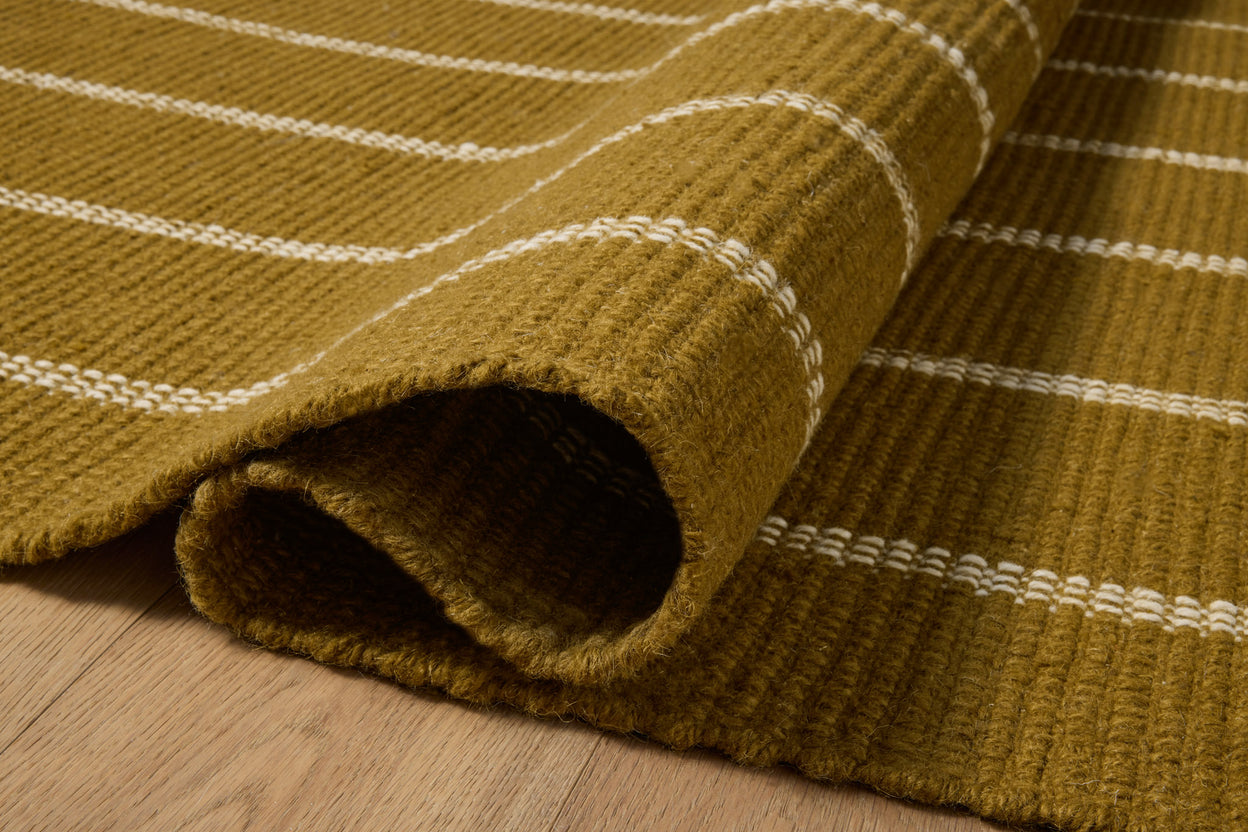 Amber Lewis x Loloi Harlan Ochre / Ivory Rug RUGS - wool Loloi