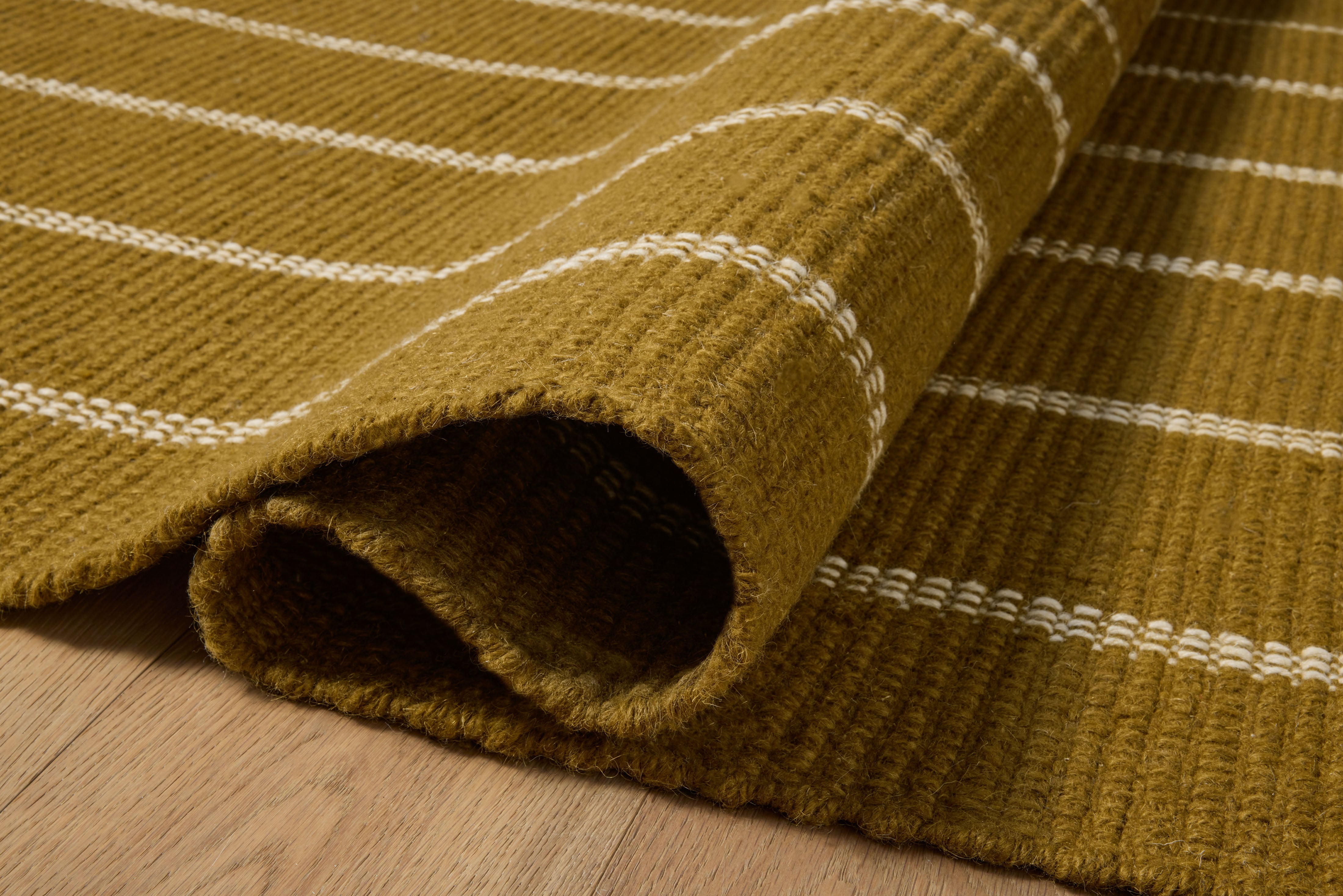 Amber Lewis x Loloi Harlan Ochre / Ivory Rug RUGS - wool Loloi