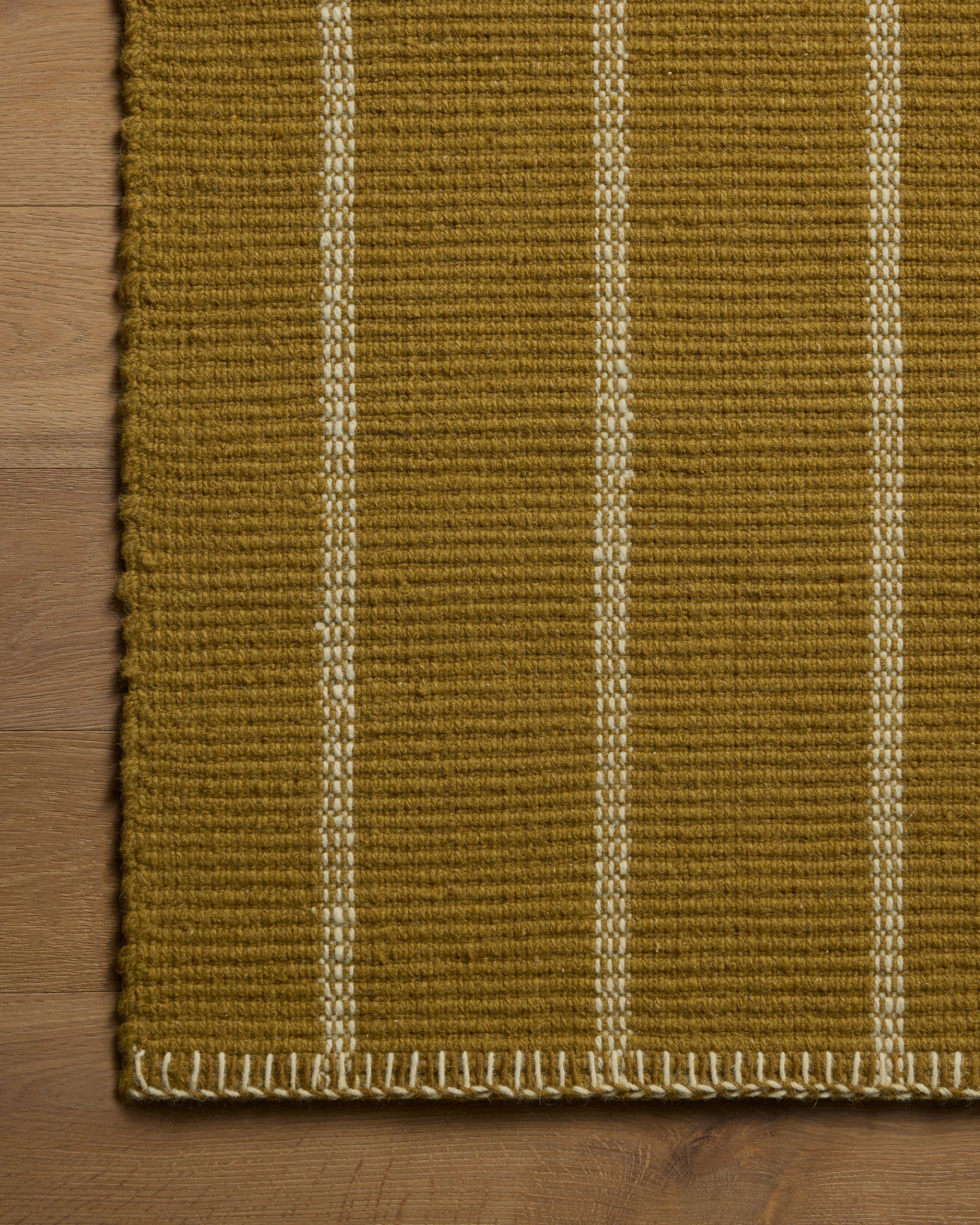 Amber Lewis x Loloi Harlan Ochre / Ivory Sample Rug RUGS - wool Loloi