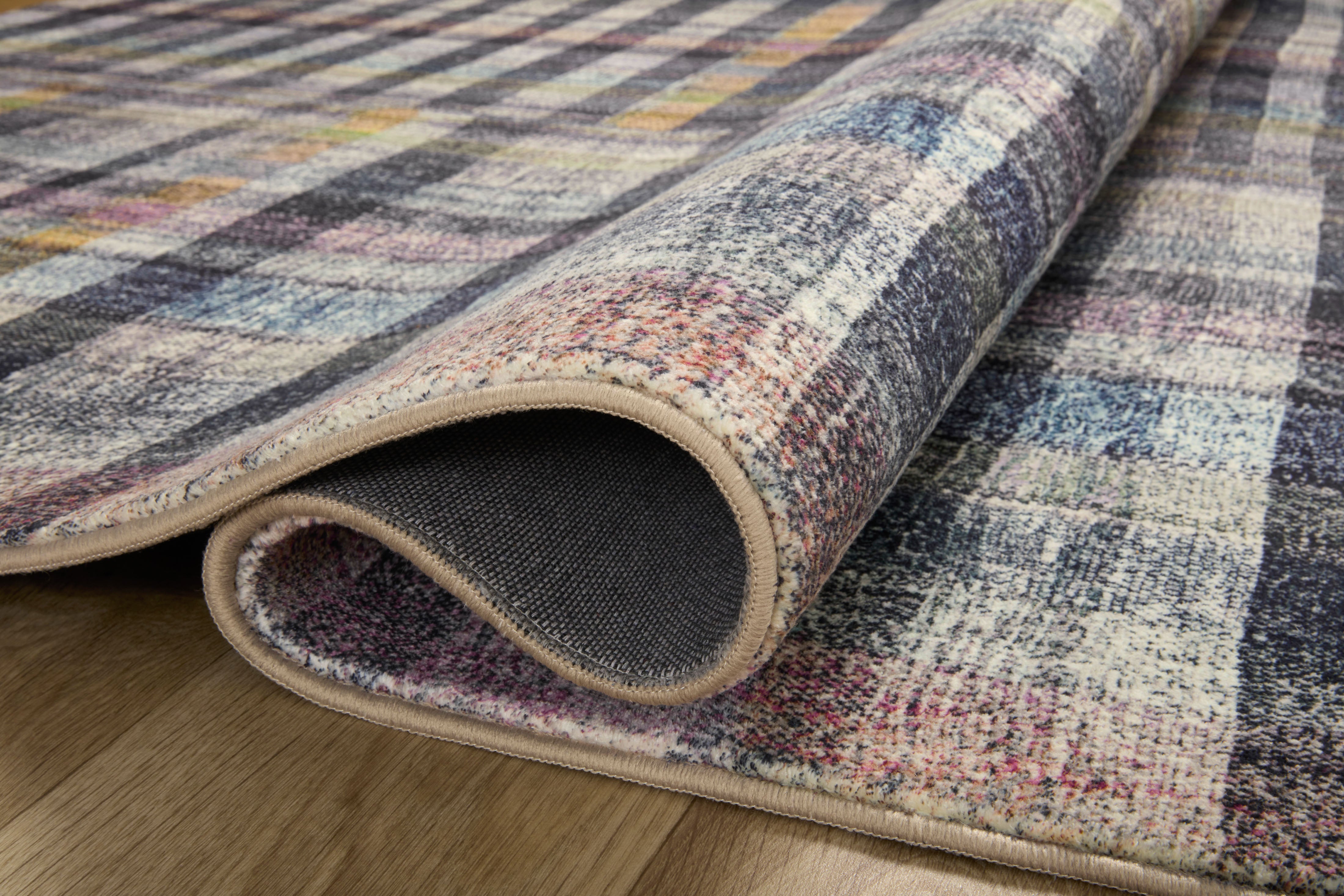 Chris Loves Julia x LoloiHumphrey Plum / Multi Rectangle Rug RUGS - synthetic Loloi
