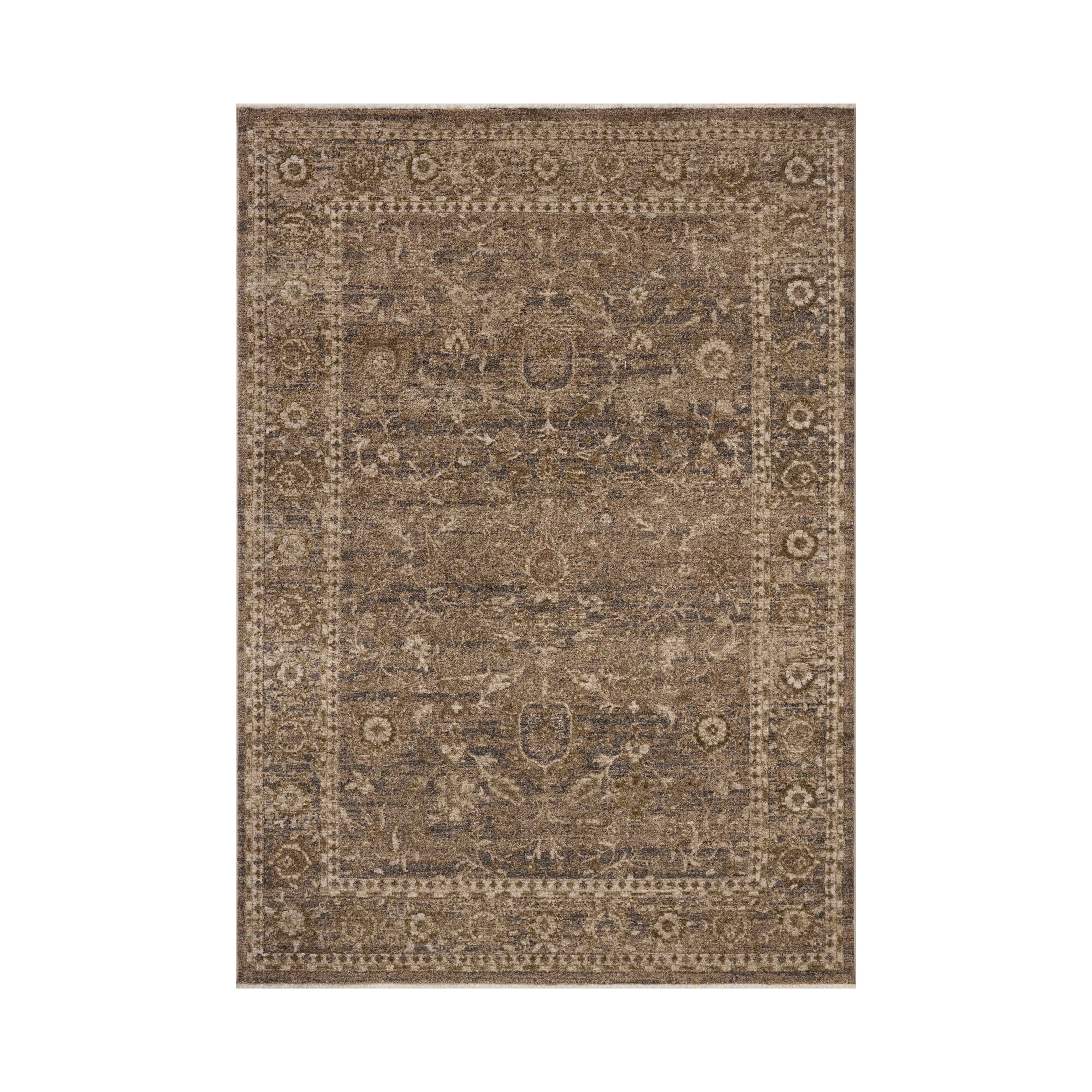 Loloi Haywood Pebble / Charcoal Rug, 18" x 18"