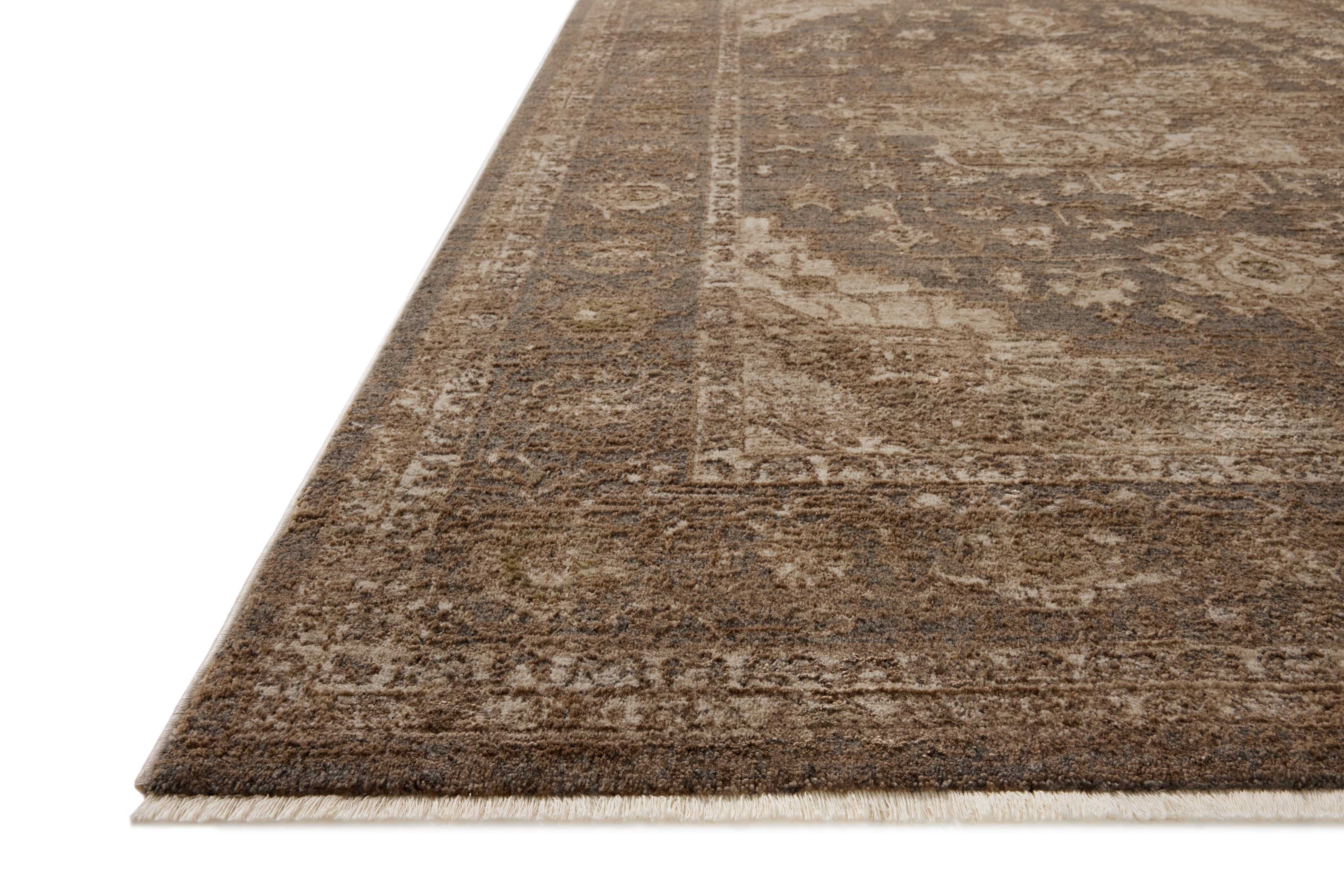 Loloi Haywood Charcoal / Mocha Rug RUGS - synthetic Loloi 18" x 18"