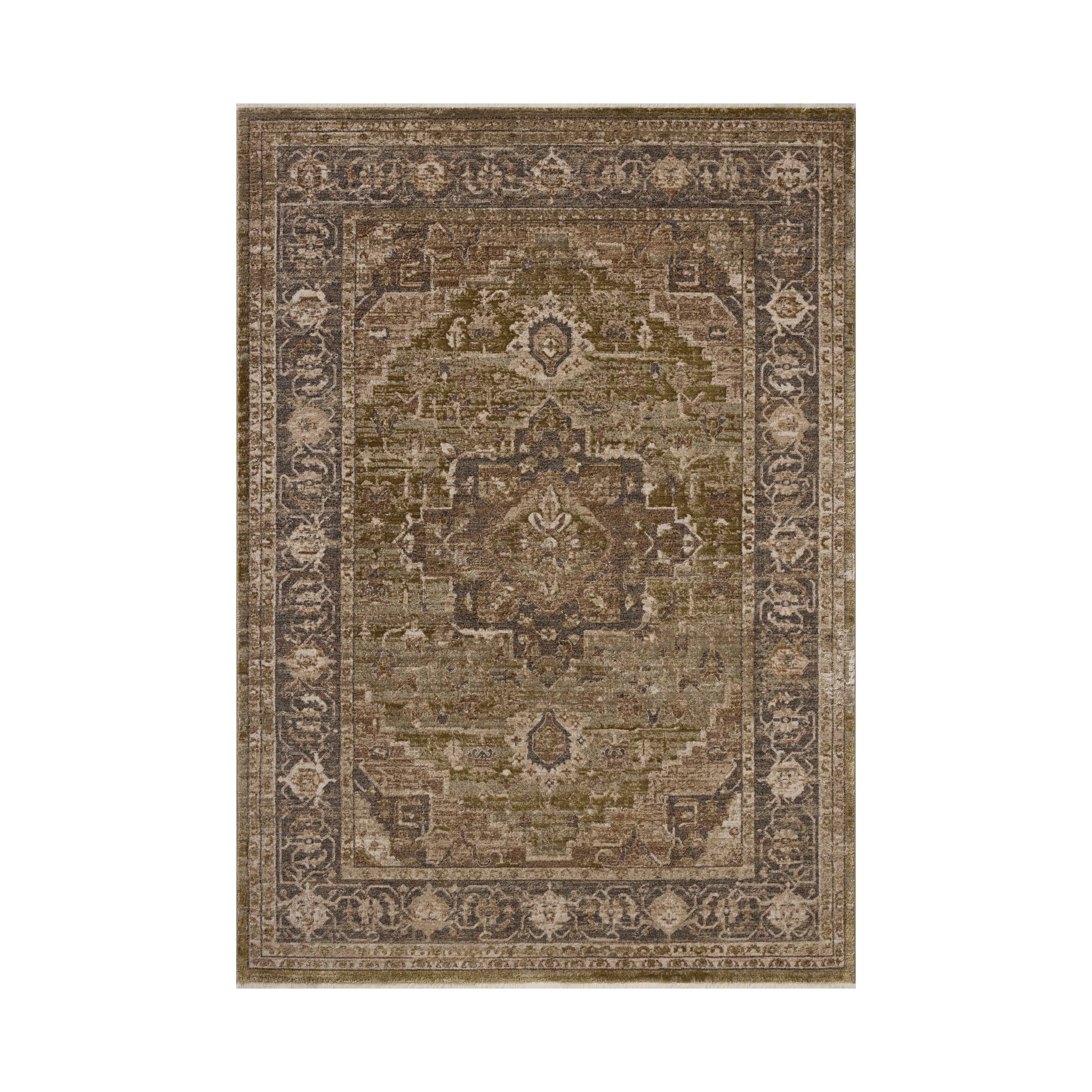 Loloi Haywood Moss / Charcoal Rug, 18" x 18"