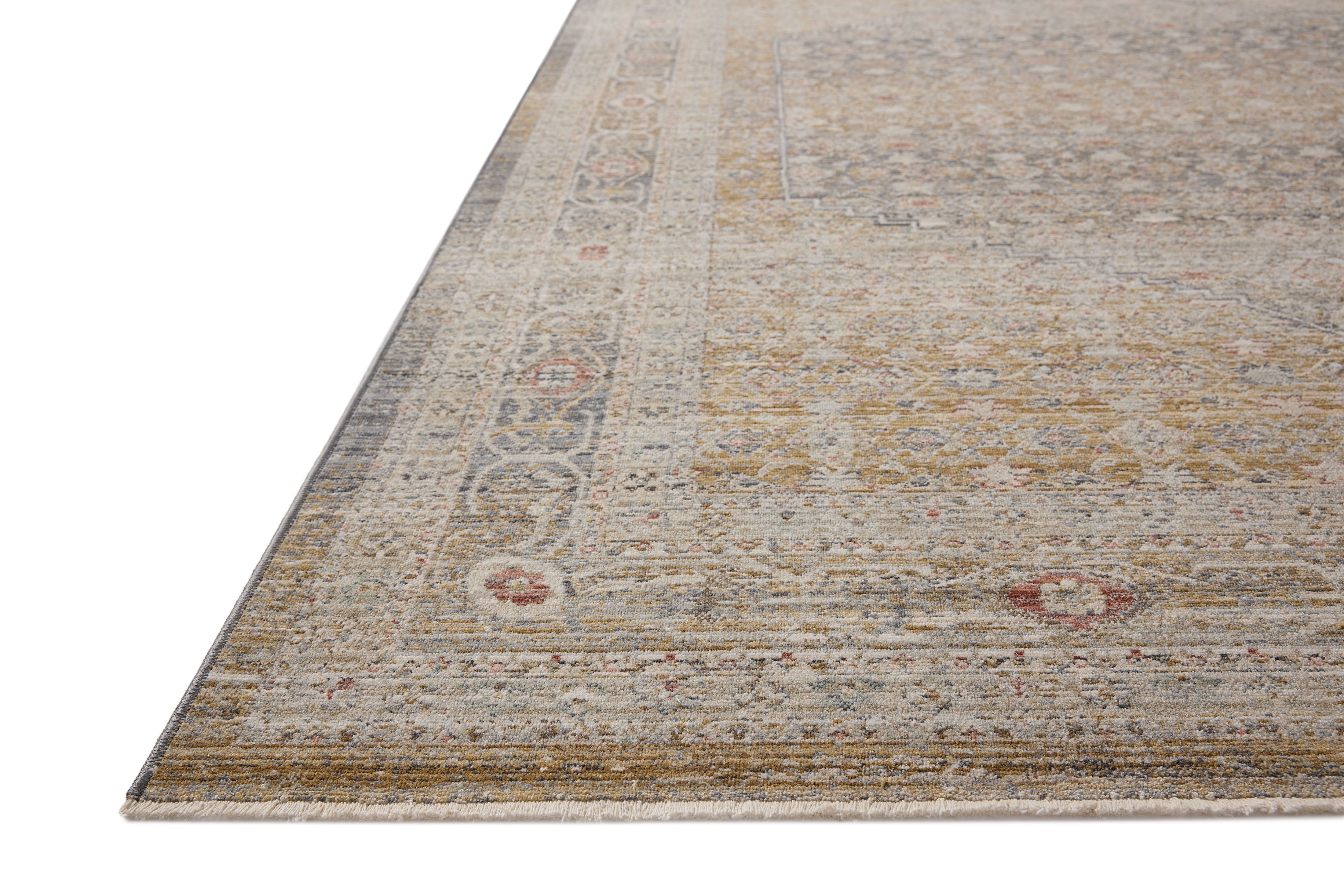 Chris Loves Julia x Loloi Ida Stone / Gold Rug RUGS - vintage inspired Loloi