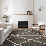 Loloi Iman Beige / Charcoal Rug RUGS - patterned Loloi