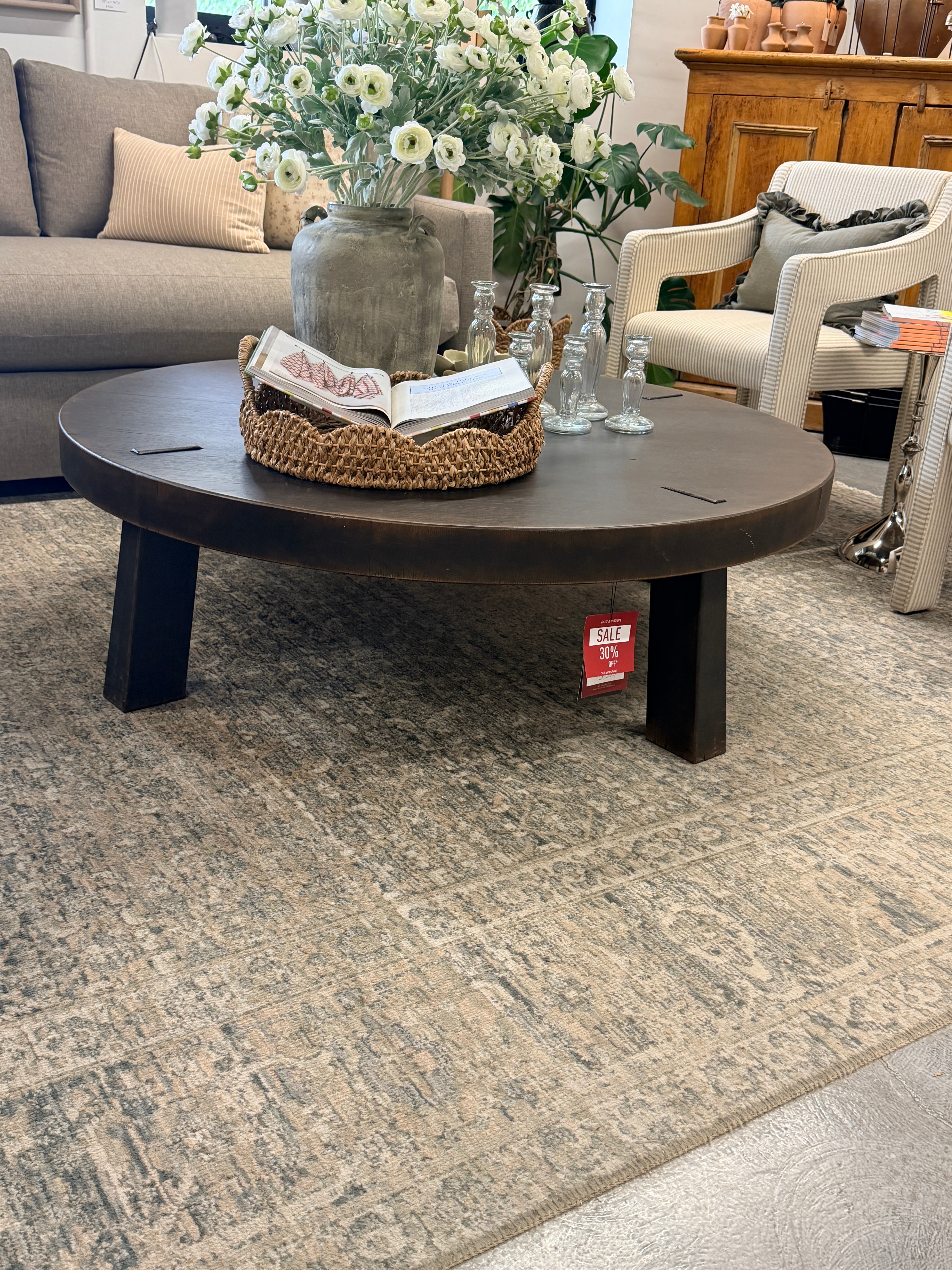 FLOOR MODEL - Sadira Coffee Table - Burnt Oak Veneer FURNITURE - floor model Four Hands