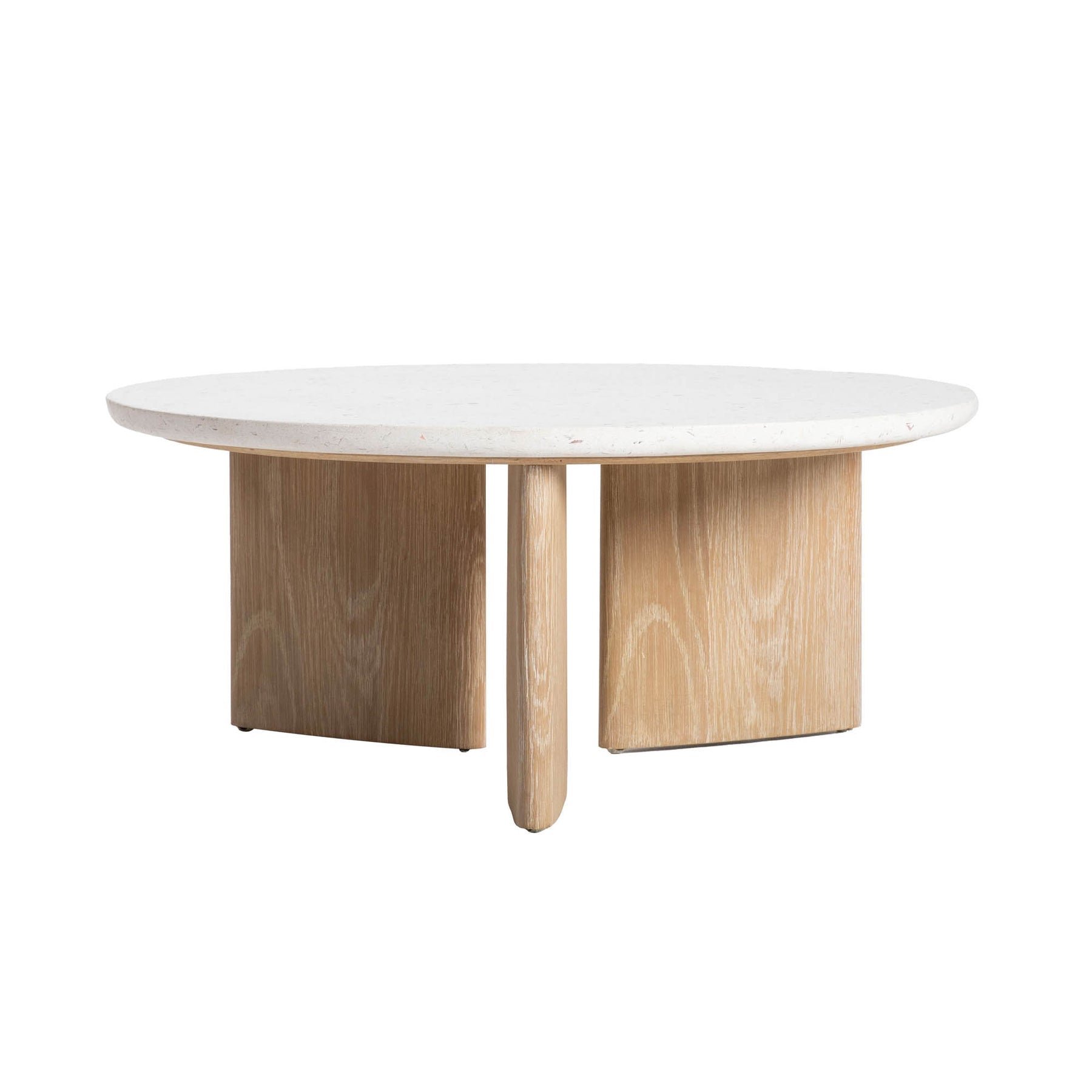 Inness Coffee Table - Seashell 4 - b - FURNITURE - coffee table - round LH IMPORTS