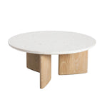Inness Coffee Table - Seashell 4 - b - FURNITURE - coffee table - round LH IMPORTS