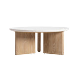 Inness Coffee Table - Seashell 4 - b - FURNITURE - coffee table - round LH IMPORTS