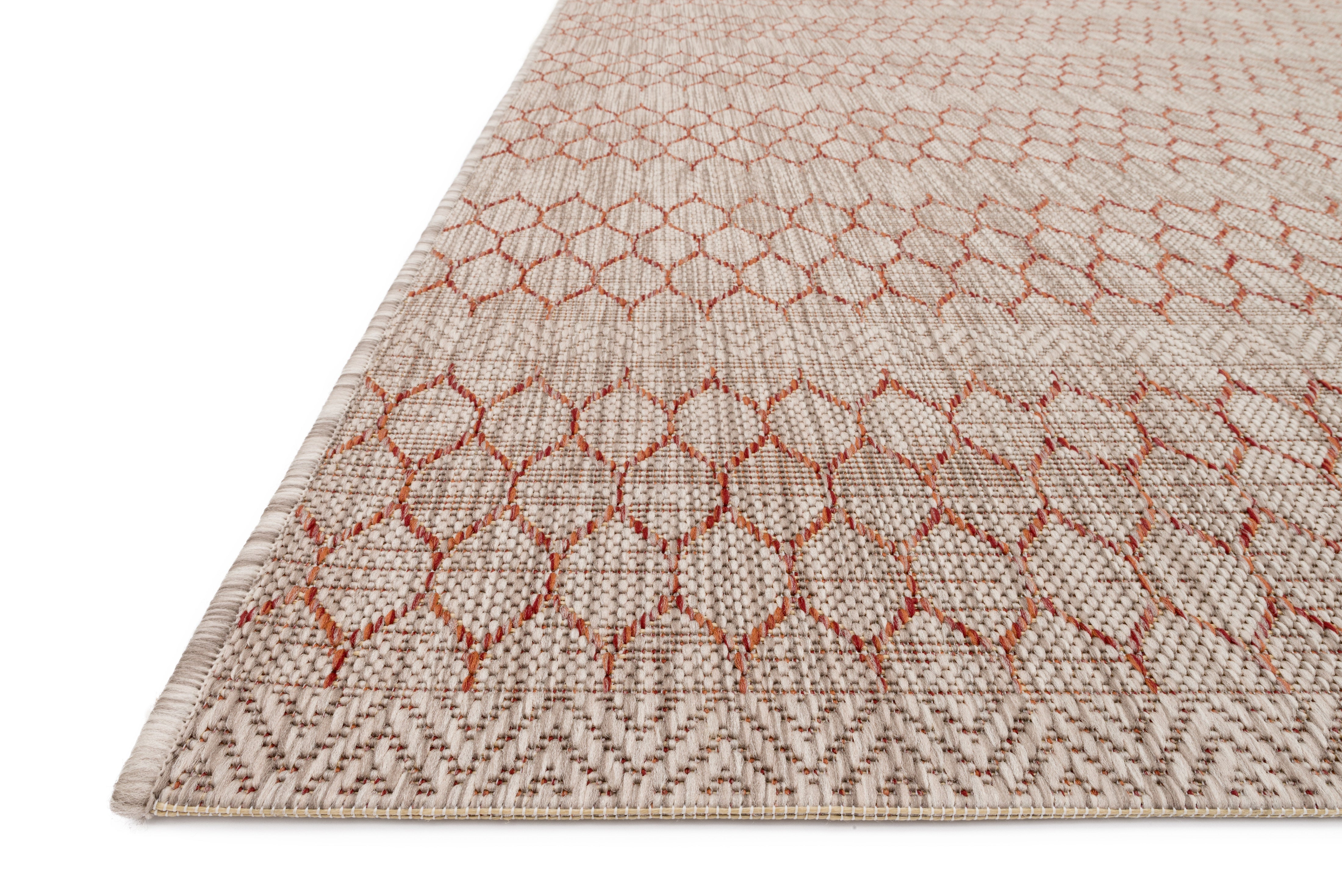 Loloi Isle Beige / Rust Rug 5-Rugs - indoor/outdoor Loloi