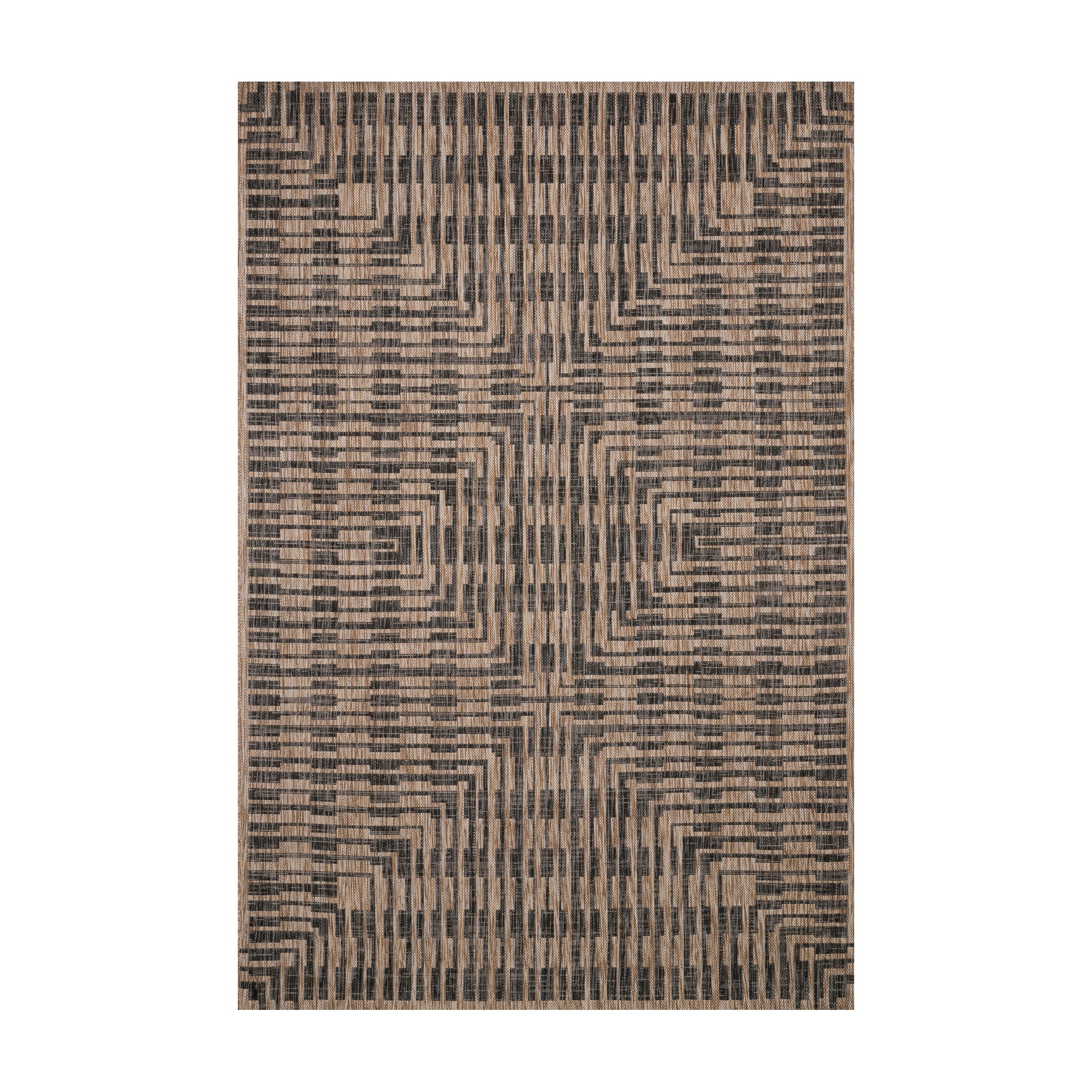 Loloi Isle Brown / Black Rug RUGS - synthetic Loloi 18" x 18"