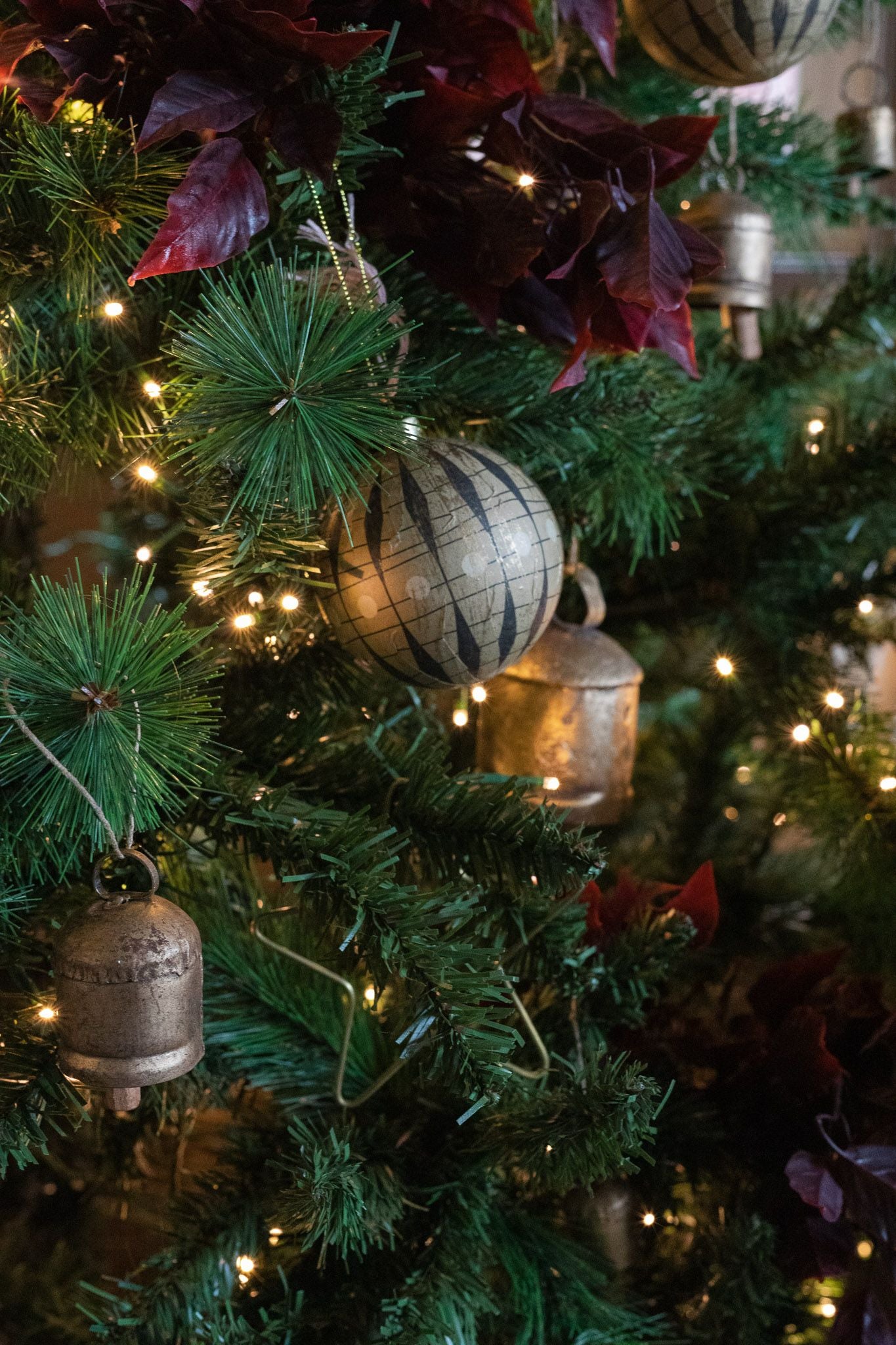 Round Paper Mache Ornament with Tassel - Rug & Weave