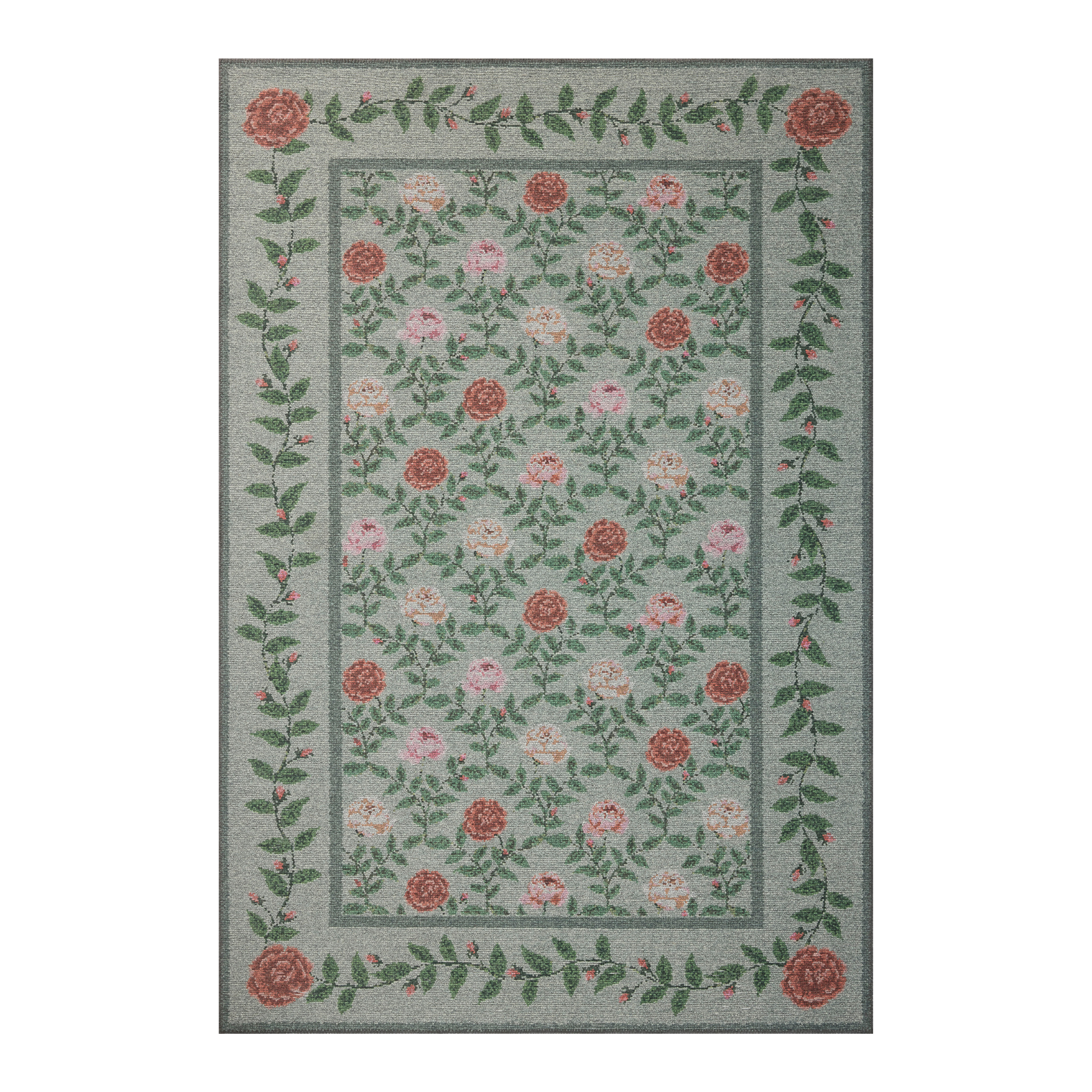 Rifle Paper Co. x Loloi Wildwood Green Rug RUGS-patterned Loloi 18" x 18" Sample